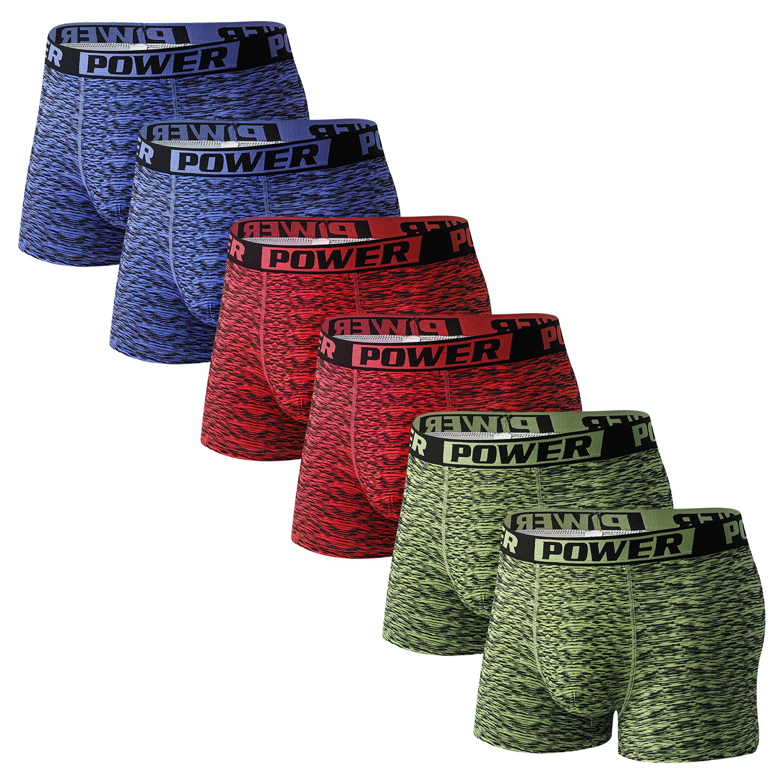 PHOLEEY Boxershorts Herren 6er Pack Bequem Männer Unterwäsche Elastische Unterhosen mit breitem Bund für Sport und Alltag