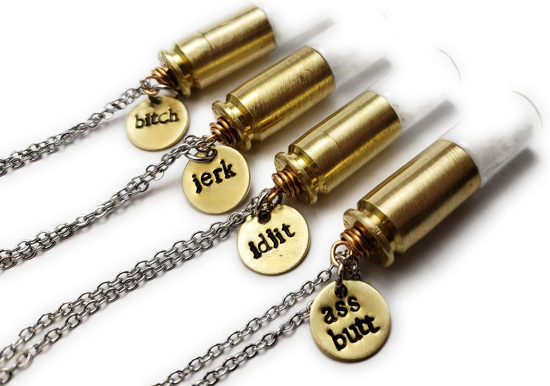 Supernatural necklace bitch jerk idjit assbutt charm supernatural deans sams castiels bobbys necklace gift