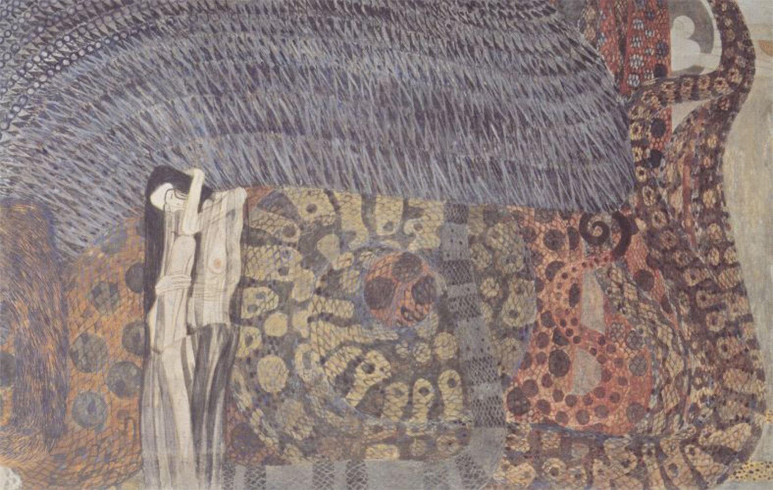Cuadro en lienzo de Gustav Klimt de 60x90cm para solucionar paredes vacías con arte elegante 5