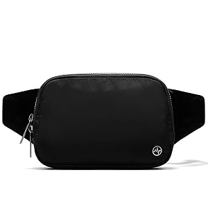 Pander Belt Bag Large 2L Nylon Fanny Pack Purse for Women and Men with Adjustable Strap