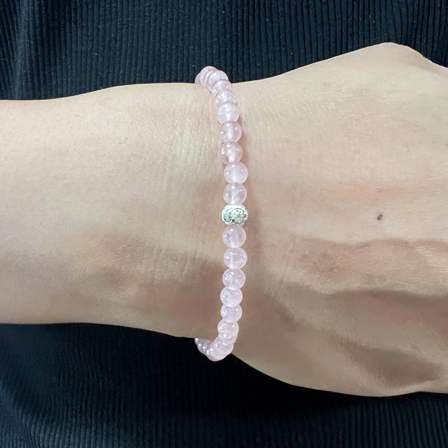 Women Natural Gemstone Bracelet with 925 Sterling Silver, 3/4/6MM, Tourmaline, Obsidian, Agates, Spinel, Women's Fashion, Rhombic Stone Bracelet, - Image 6