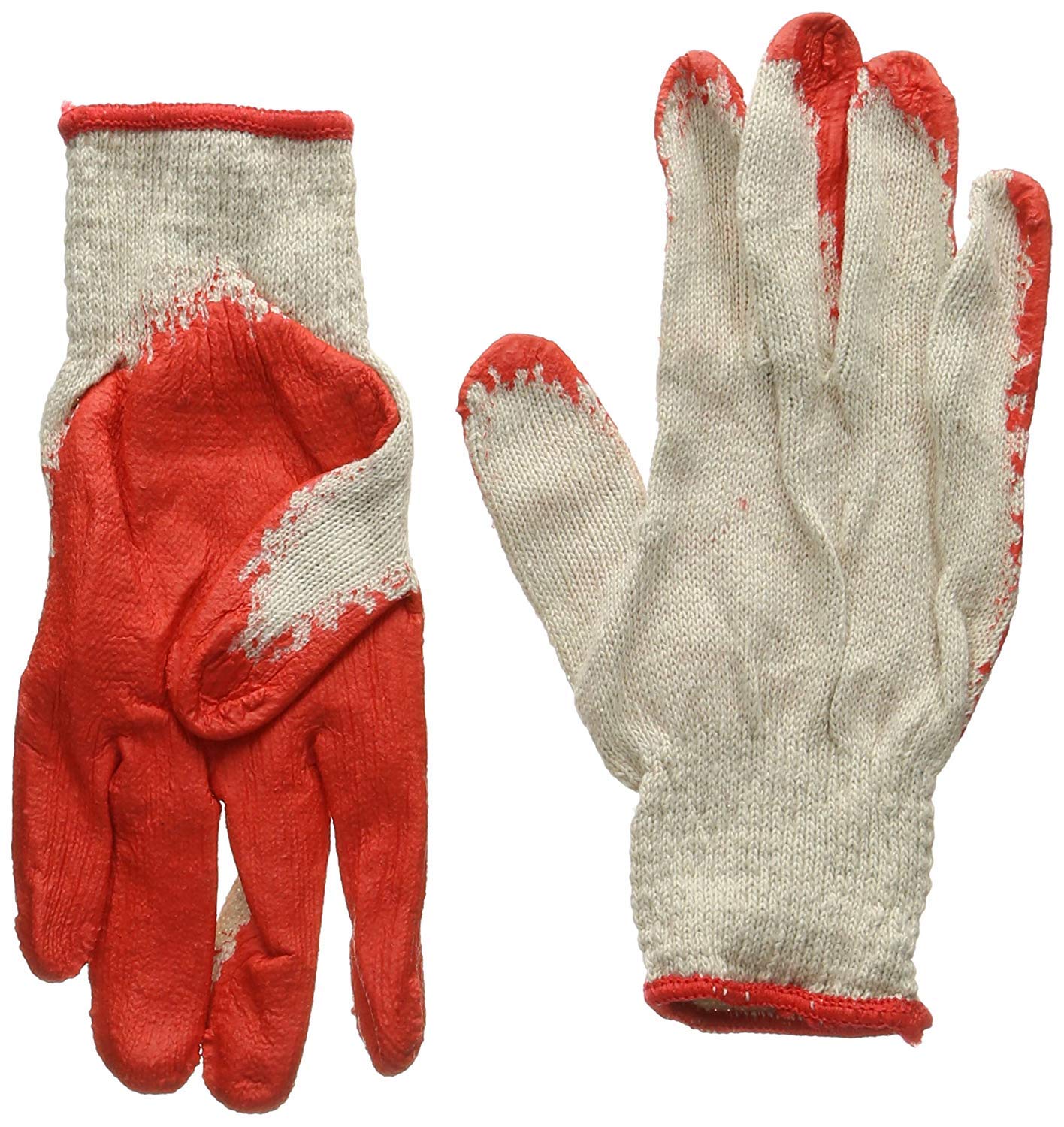 PLEXGLOVEString Knit Red Palm Gloves, Large (30, Large)