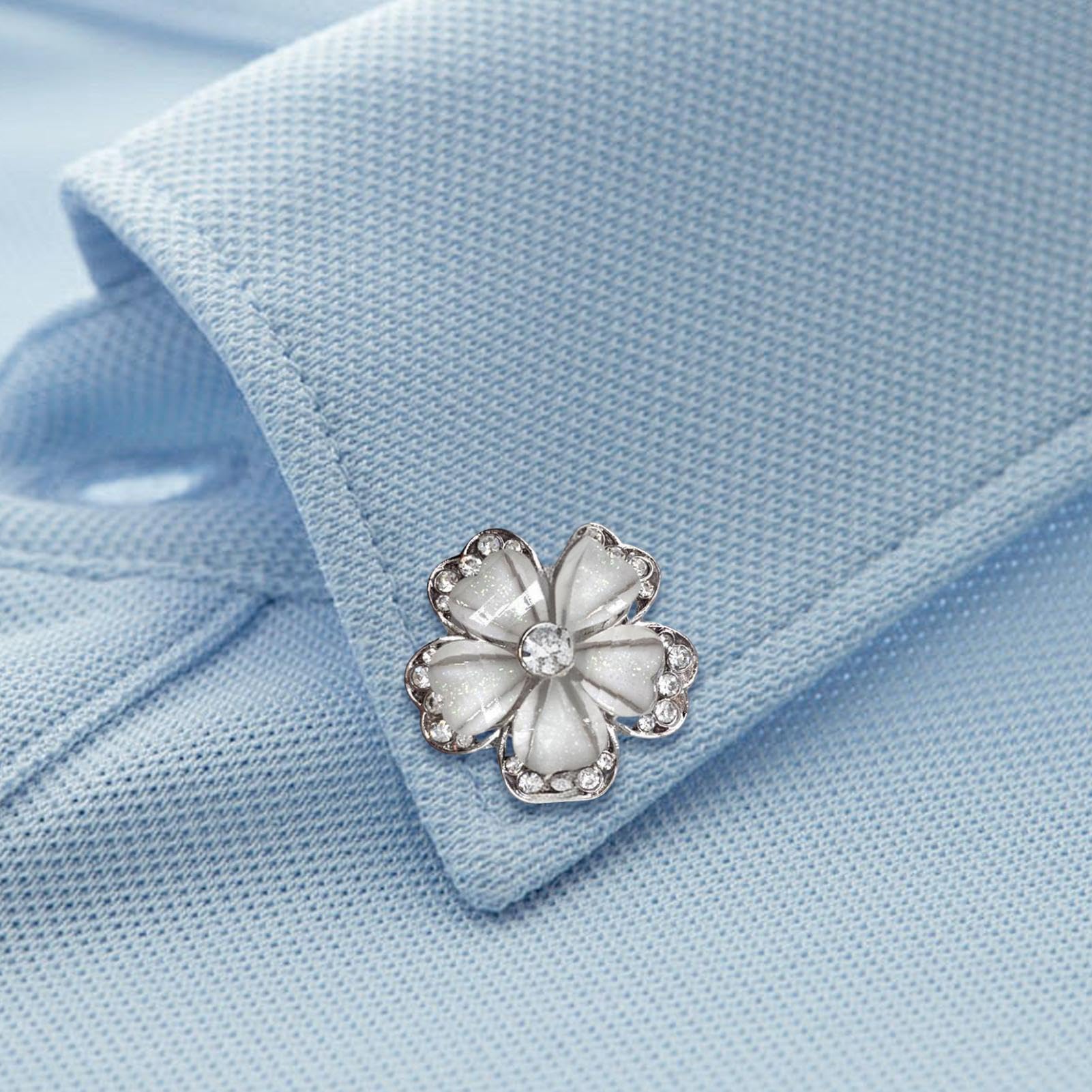 Cubiertas De Botones De Camisa,Cubiertas De Botones Con Clip, Gemelos con cubierta de botón con adornos de brillante, Accesorios formales para eventos Clips de botones de manga de moda para mujeres