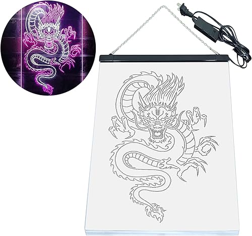 Vista 32 de ADVPRO Chinese Dragon Room Display Dual Color LED Neon Sign Green & Red 16" x 24" st6s46-i3225-gr