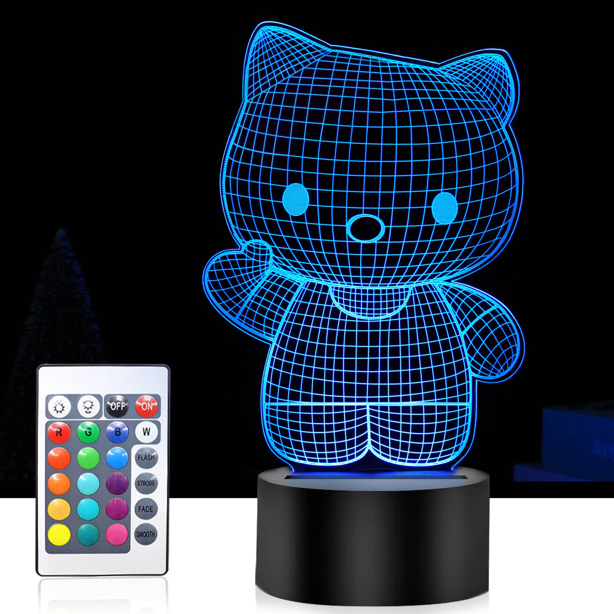 Amazon.co.jp: 映画鑑賞マグ 16色 キティ ナイトライト リモコン付き  