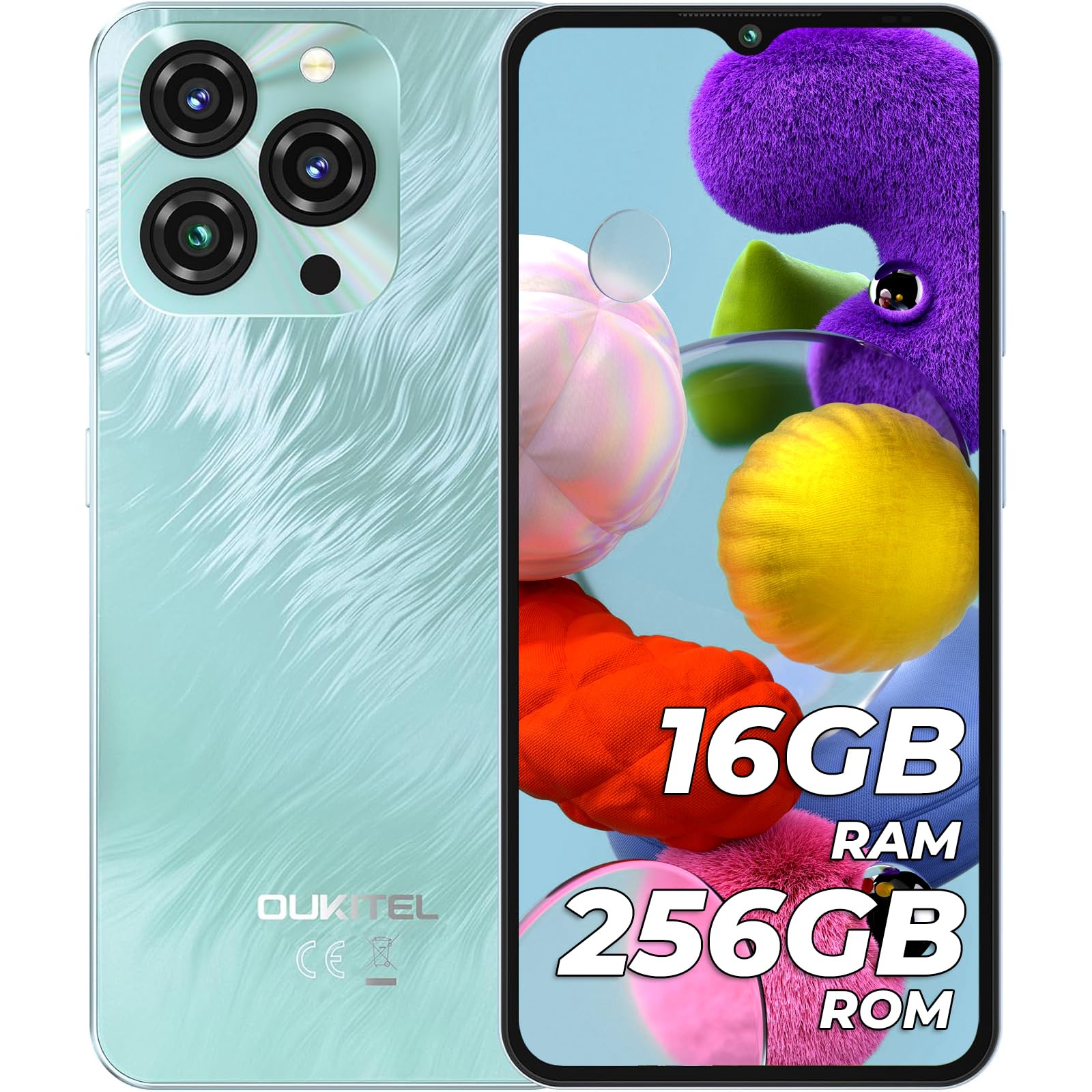 OUKITEL C3 16GB 4Gスマートフォン OUKITEL C3 - Smartphone de 16GB(4GB+12GB)+256GB/1TB, 6.52'' HD+