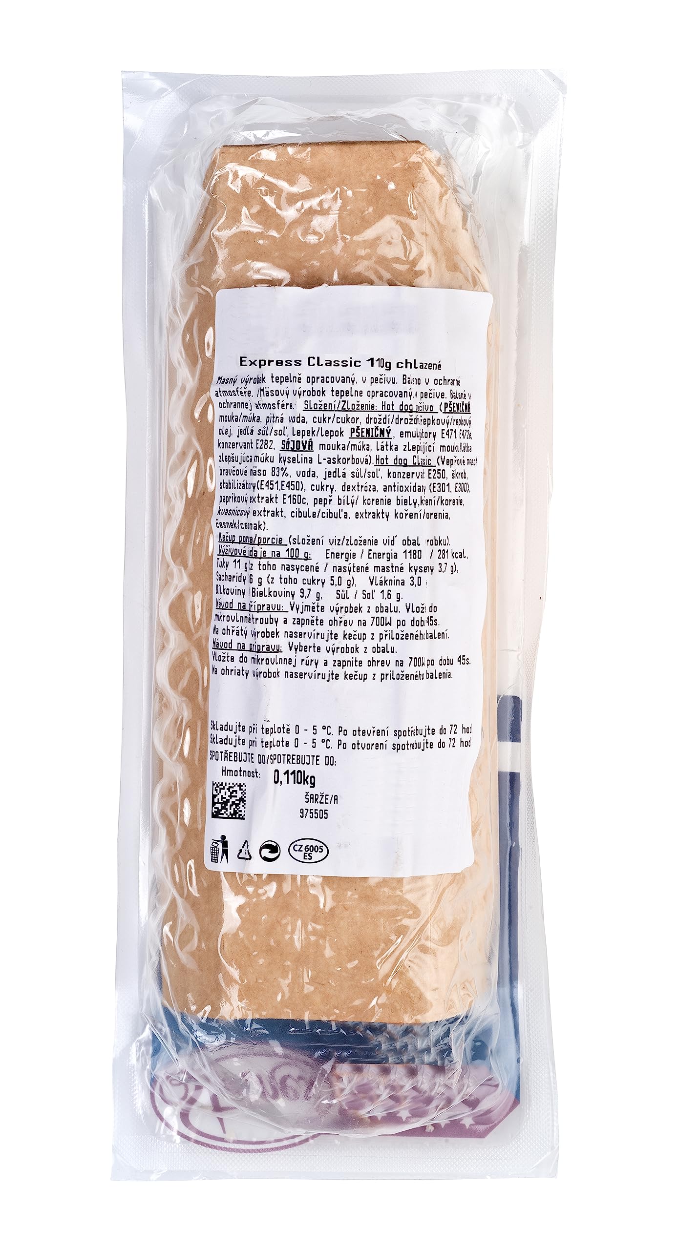 Food United Hot Dog Classic 10x für Mikrowelle, Fertiggericht in To-Go-Verpackung fürs Büro, Fast-Food servierfertig für Imbisse, Bistro, Cafés, Wurst in Aroma-Verpackung, gekühlt