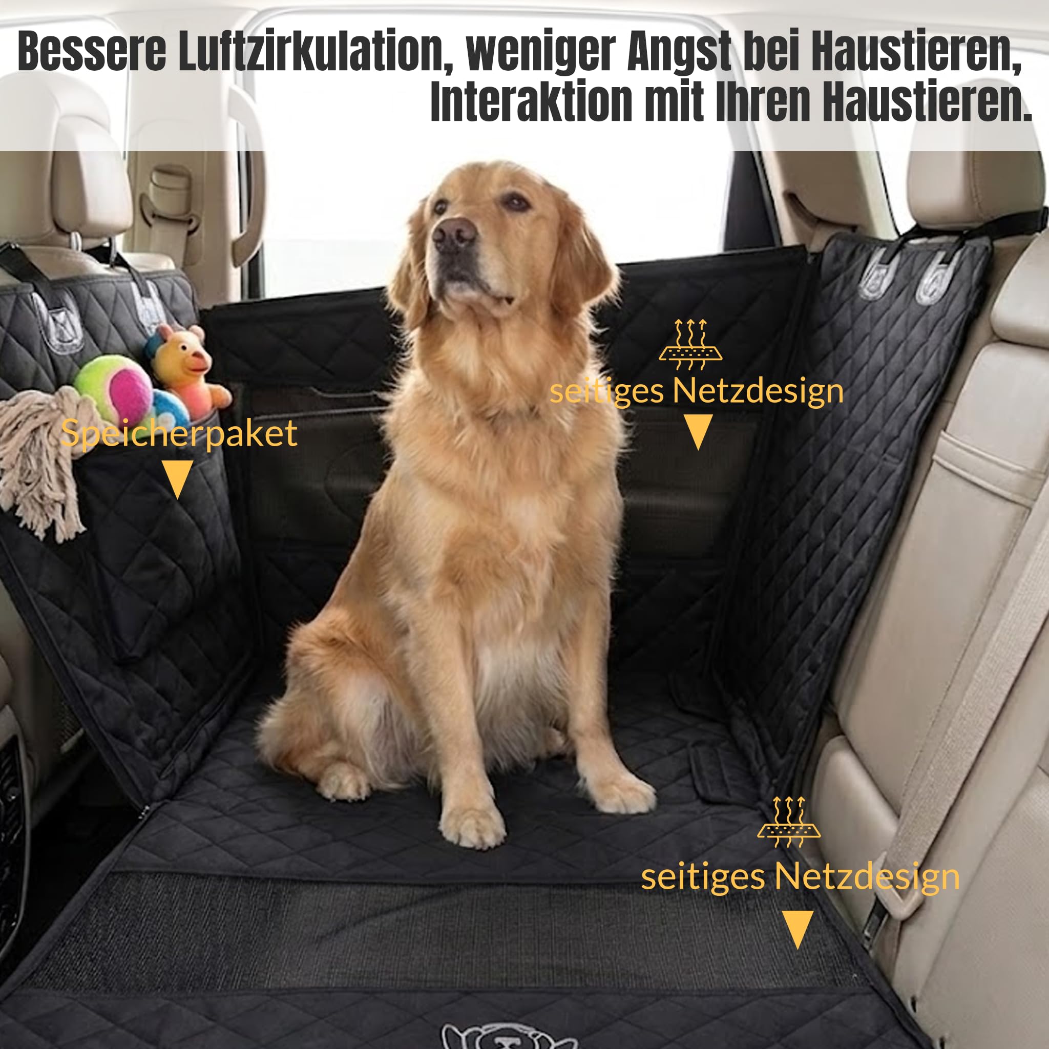 Dog Car Seat Back Seat for Small Medium Dogs Autositz für Hunde, Rückenlehne für kleine bis mittelgroße Hunde