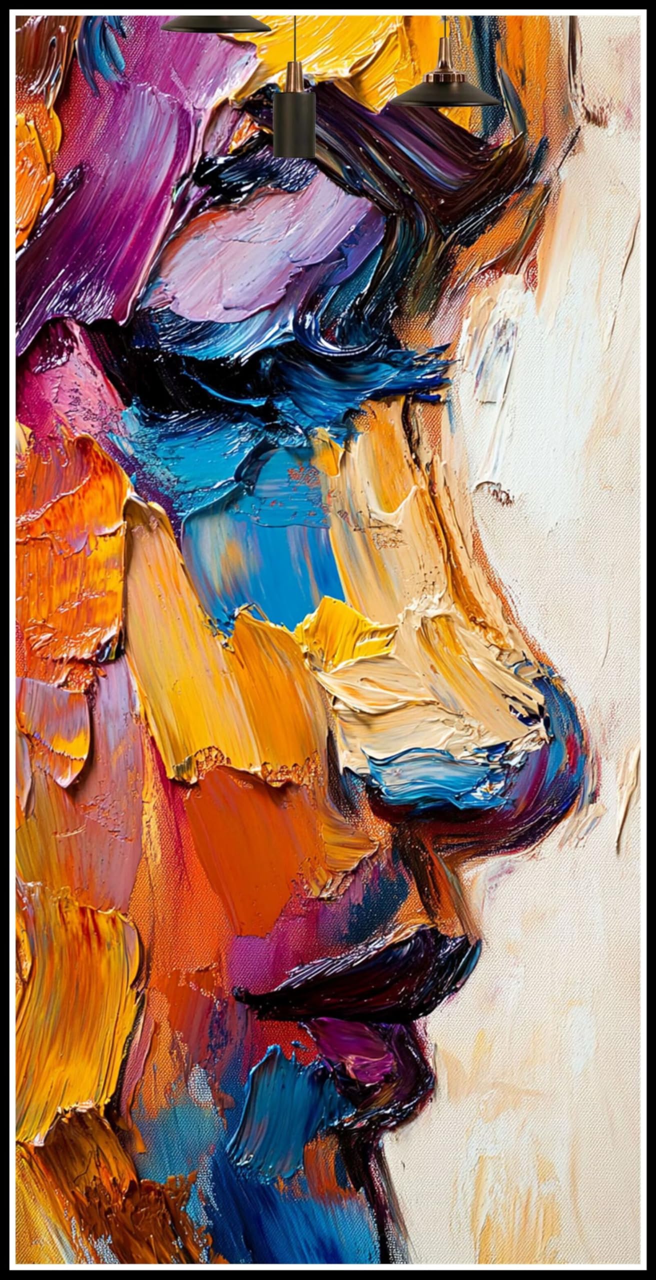 Pintar por Numeros Adultos con Marco 120x60cm, Abstracto Pintura por Números Mujer DIY Kit de Pintura al óleo de Lienzo con 3-Pinceles y Acrílicas, Manualidades Adultos, Home Decor, Regalo Mujer-k181