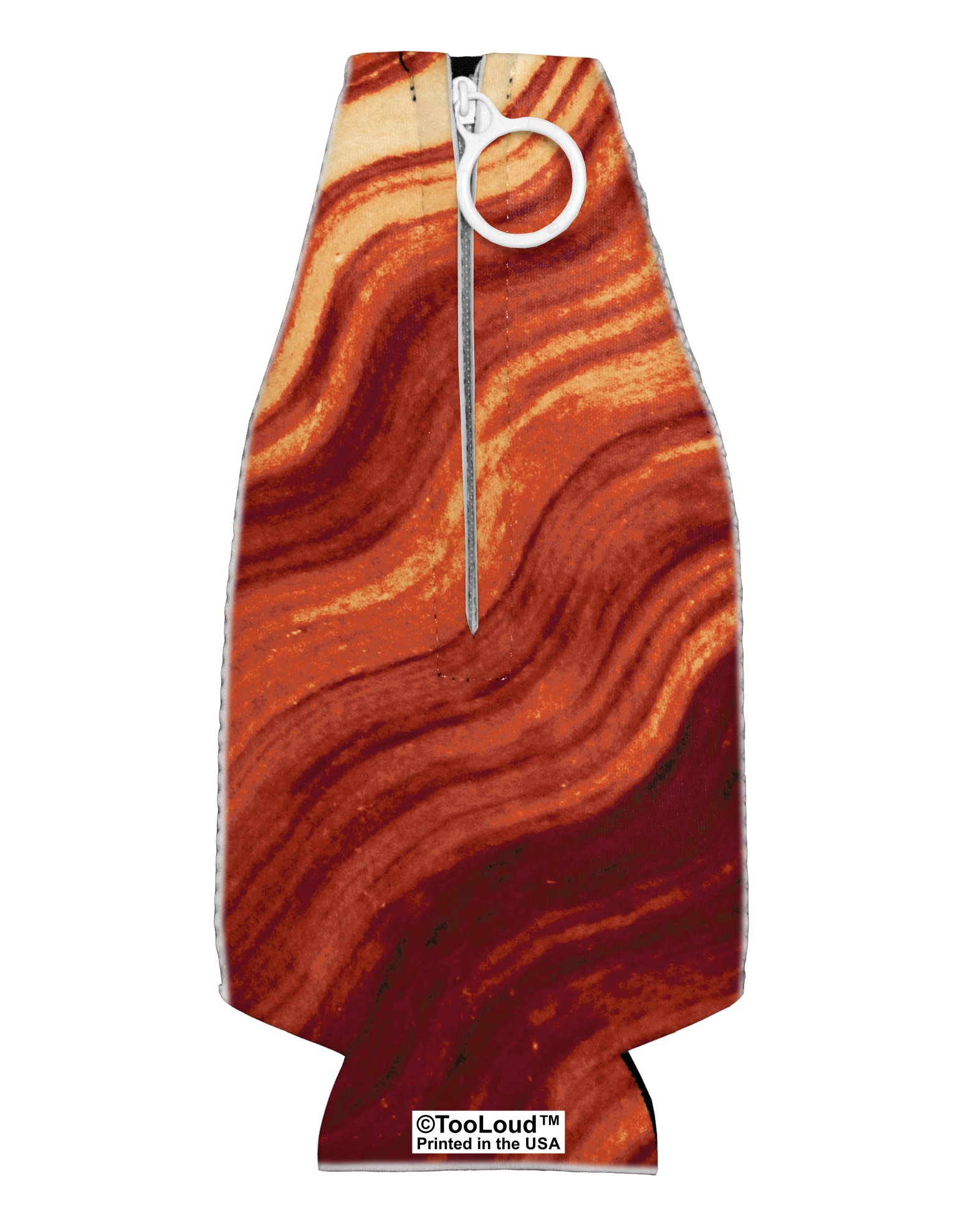 TooLoud Bacon Bacon Bacon Collapsible Neoprene Bottle Insulator All Over Print