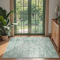 Vista 131 de jinchan Tapete de pasillo o cocina lavable, de época, reverso de hule antideslizante, ultradelgado, floral, para dormitorio, baño, lavandería y sala