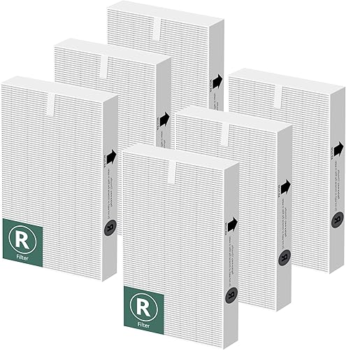 Filtro purificador de aire HEPA HPA300 R de repuesto para purificador de aire Honeywell Serie HPA 100200300 y 5000, paquete de 6 filtros HEPA