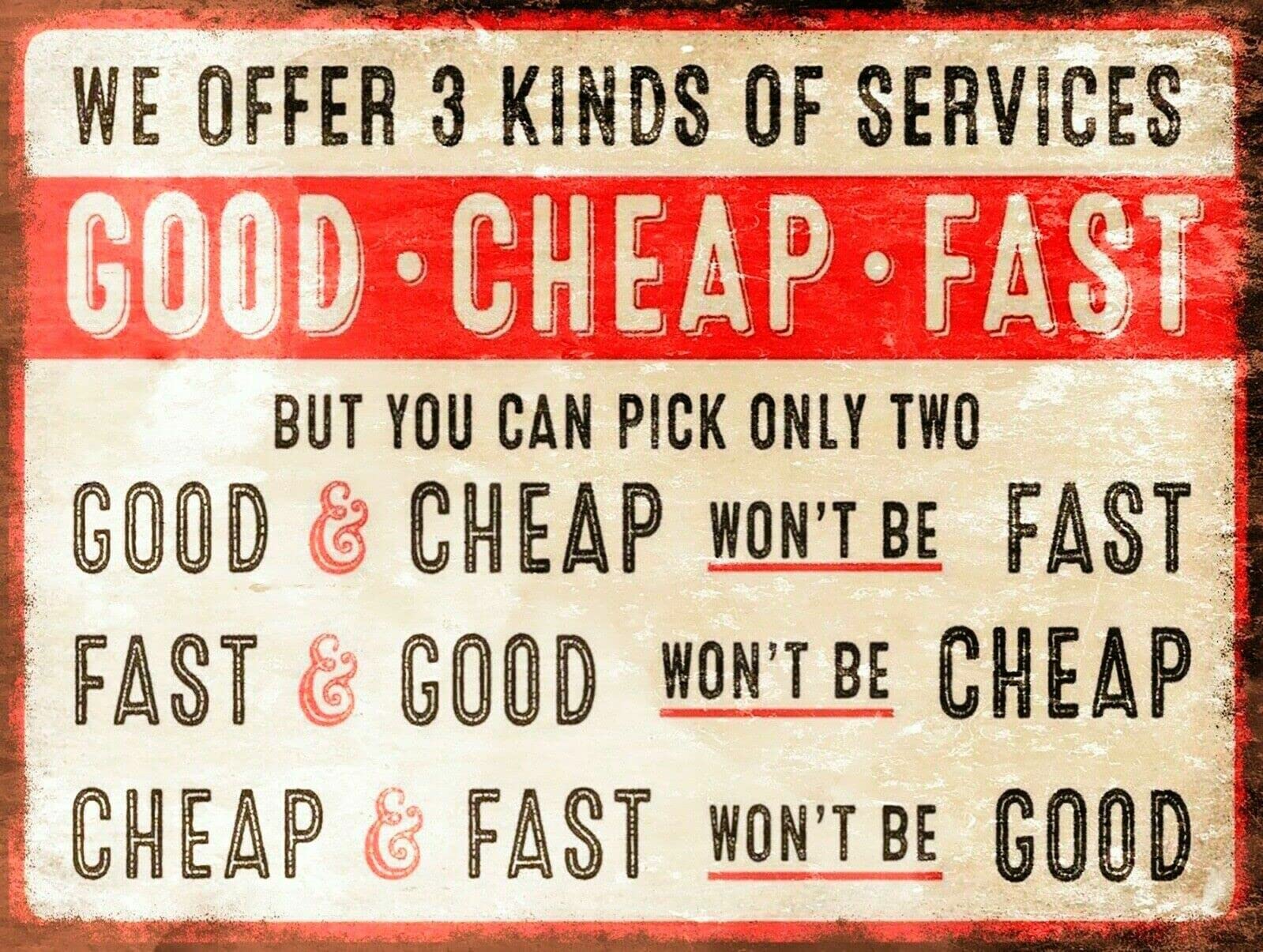 Good Cheap Fast Vintage Style Metal Sign Plaque Gift Vintage Tin Sign Hippie Wall Decor Art Room Home Office Bedroom Living Metal Fun Decor Housewarming Gift 5.5x8inch