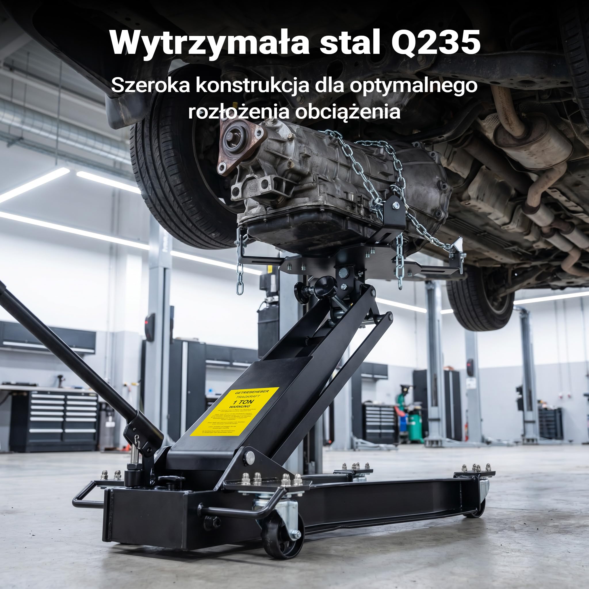 Wiltec Podnośnik do skrzyni biegów do 1 t, 180-790 mm | Żuraw warsztatowy, blok silnika, z kółkami