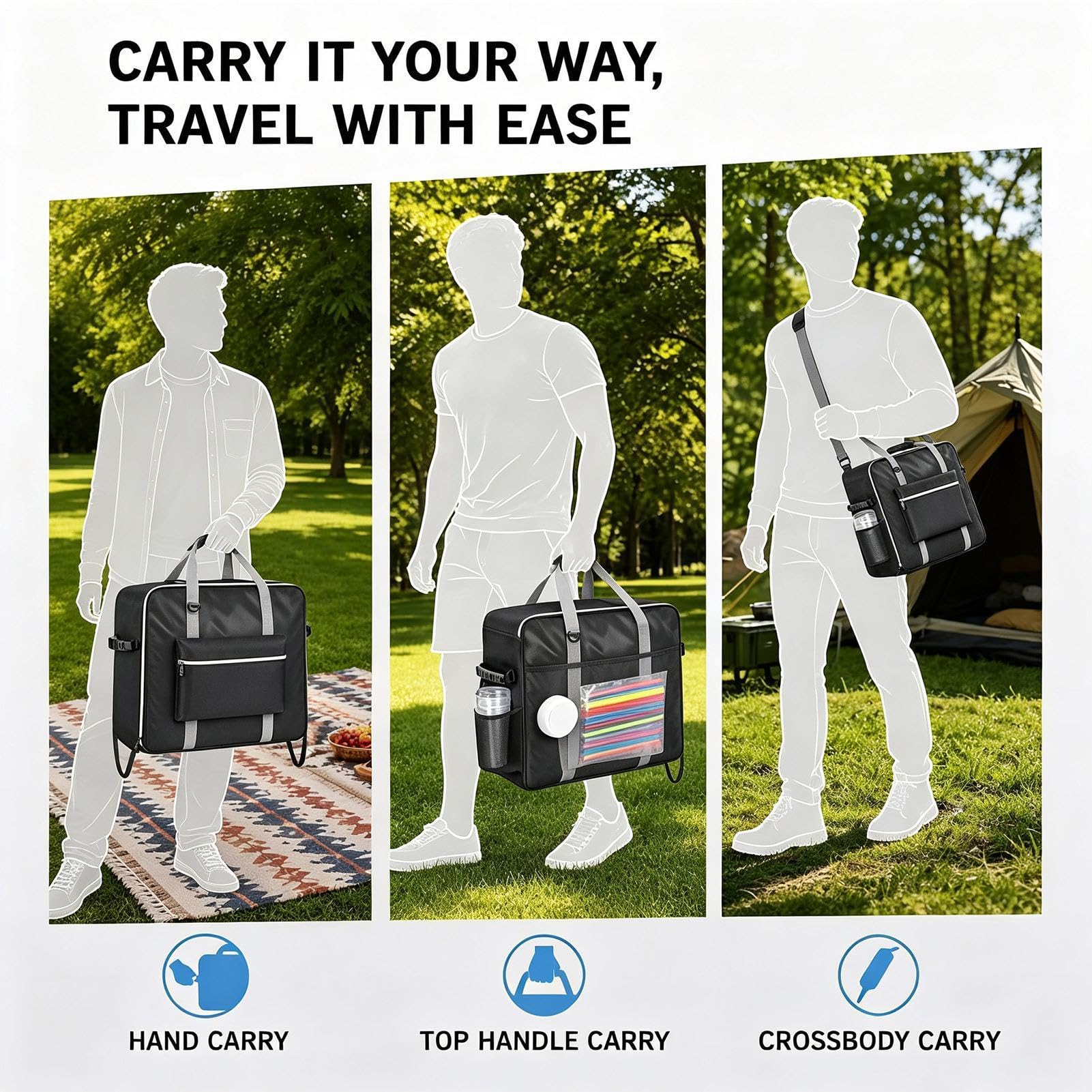 Torba Na Blender Przenośny Wodoodporny Pojemnik Oxford Z Bocznym Zamkiem | Torba podróżna na blender Do wycieczek, wakacji, plaży, campingu, , basenu, urodzin, letnich imprez, podróży