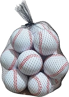 HPWFHPLF Baseballs, 12 Pack Standard Size 9 Inch Soft Training Baseballs, Reduced Impact Safety Practice Baseballs for Kids Beginners