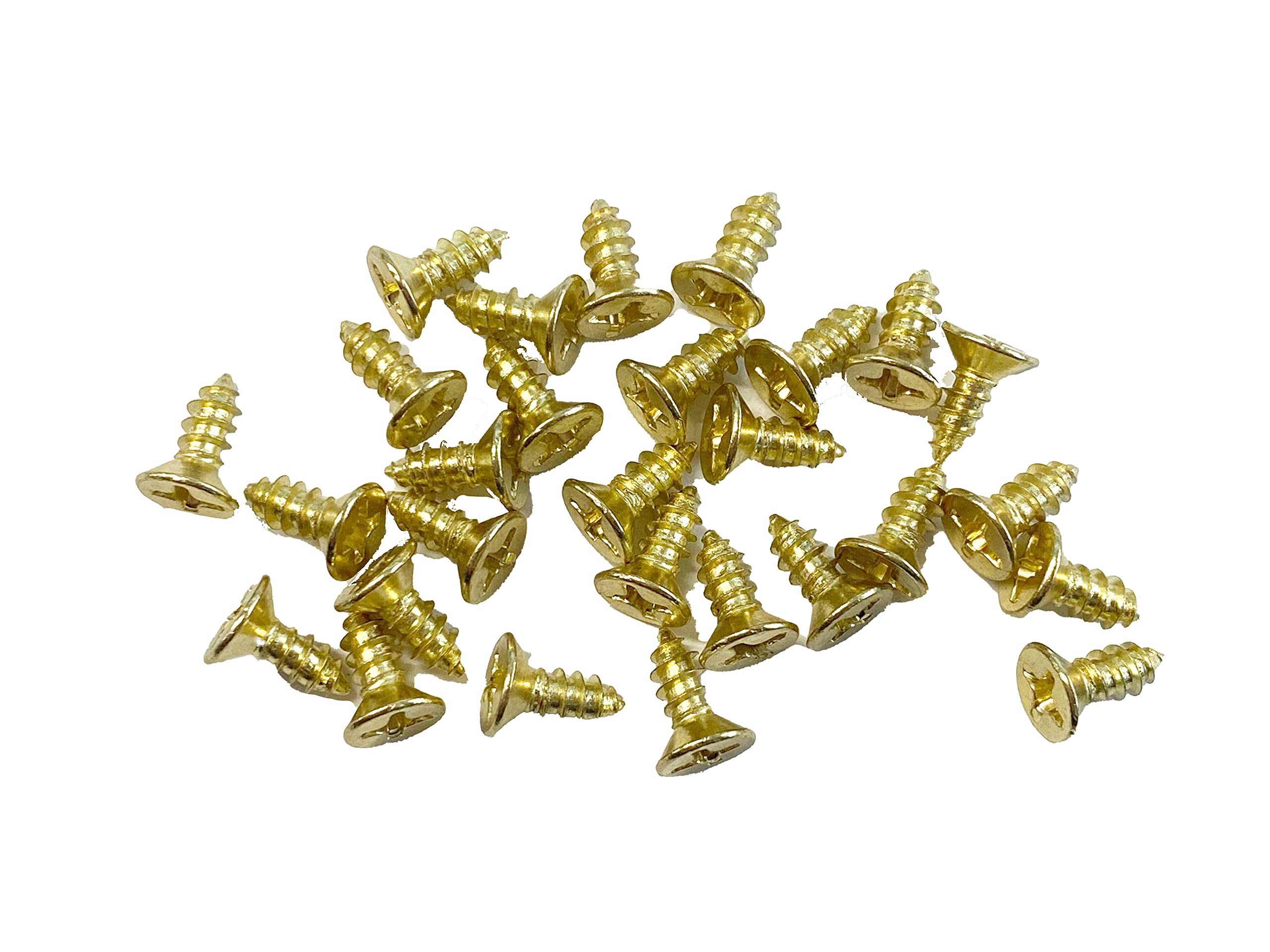 Dolls House 28 Small Brass Screws for Cranked Hinges Miniature Hardware DIY