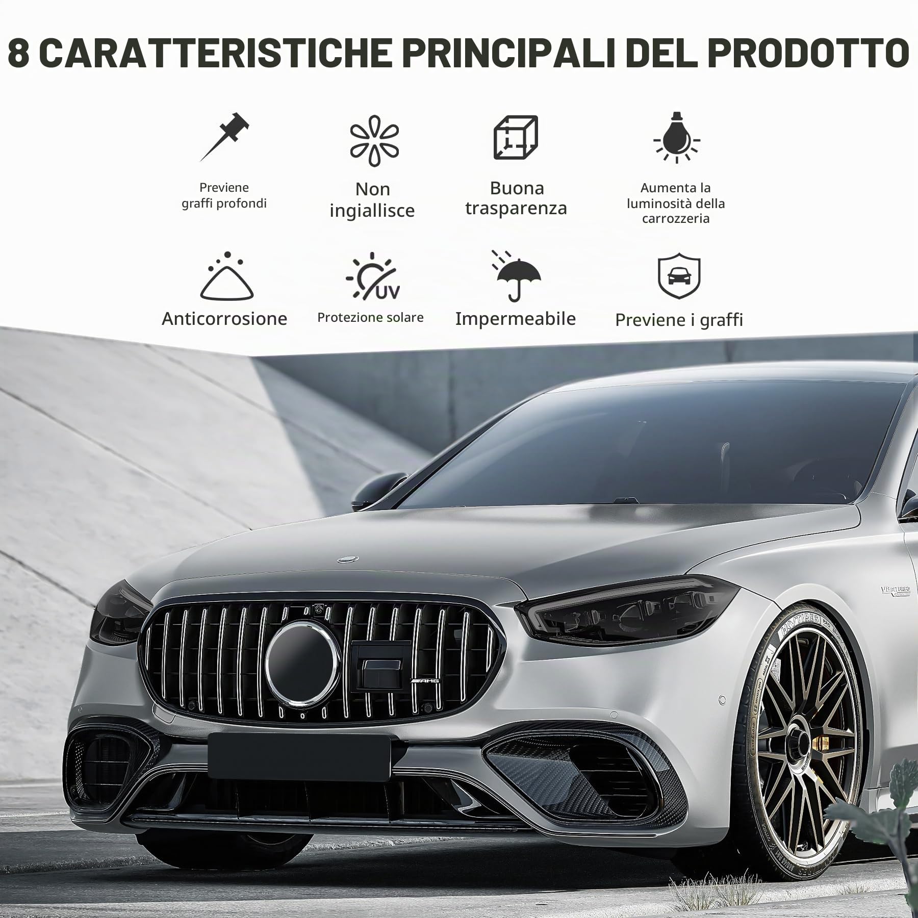 Pellicola per Fari Auto,TPH Pellicola,Pellicola per Tinte Autoadesivo per Auto Fendinebbia, Posteriore Antinebbia, Fanale Posteriore Nero Chiaro,200cm*30cm