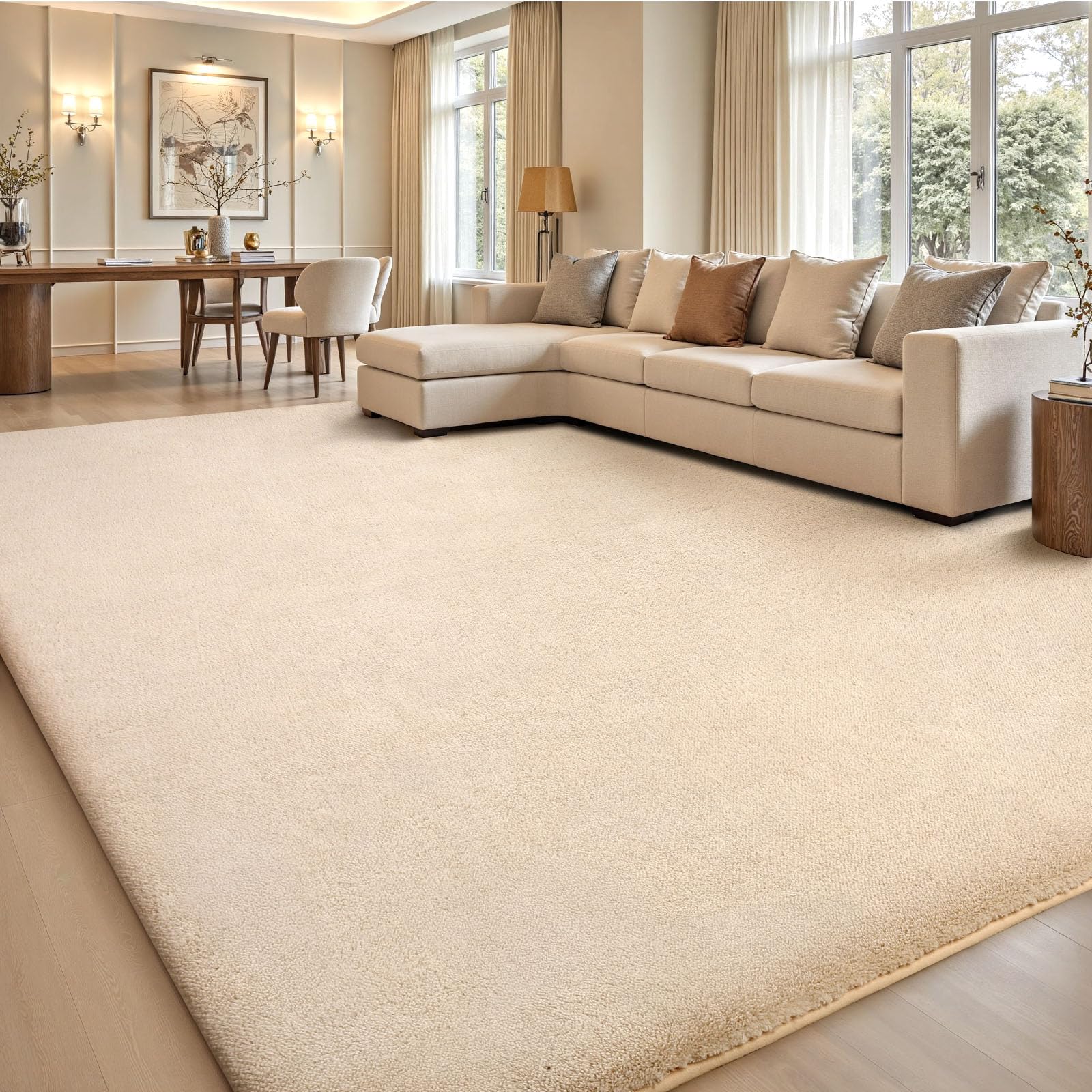 Sour Lemon Carpet Rugs Living Room Large 140x200cm, Grey Rug for Bedroom Washable Area Rugs Anti Slip Fluffy Rug Shaggy Beige Extra Large Carpets for Kids Bedroom Living Room