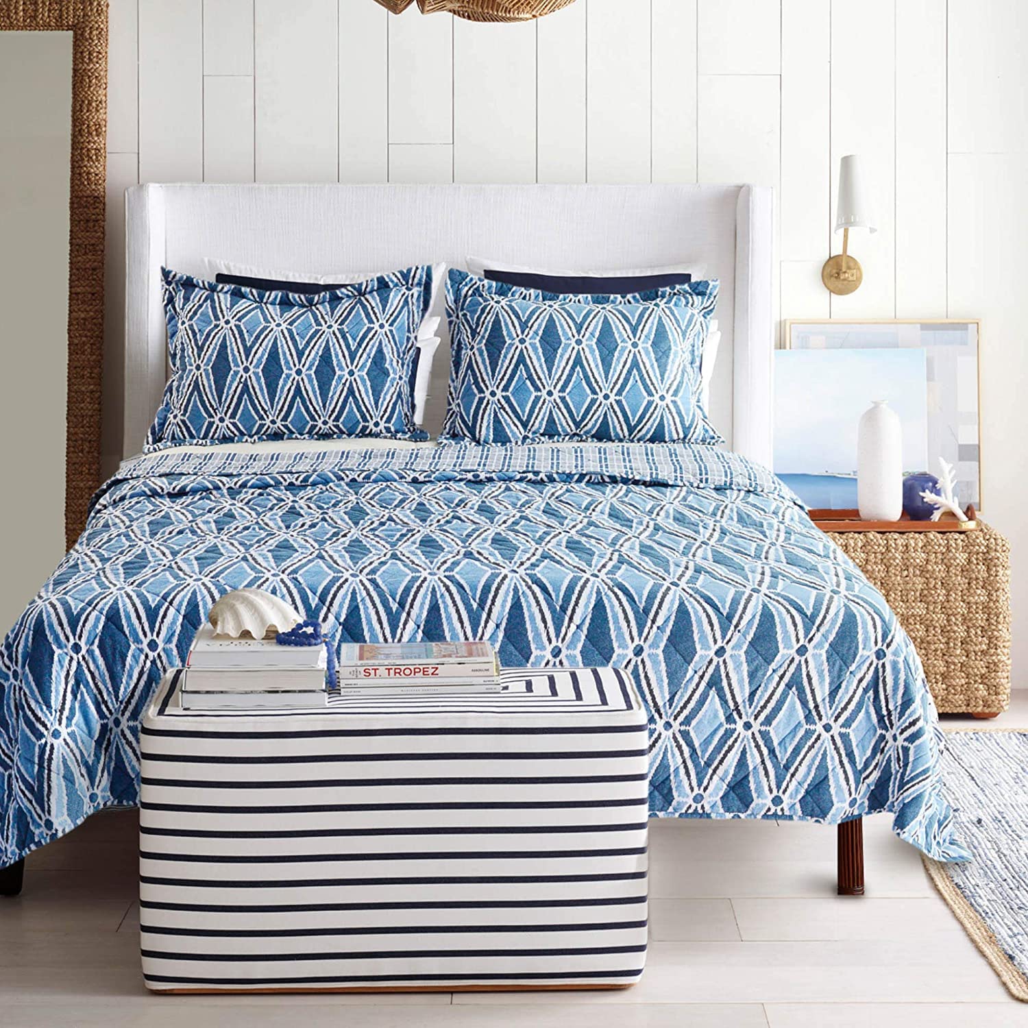 diamond pattern bedspread