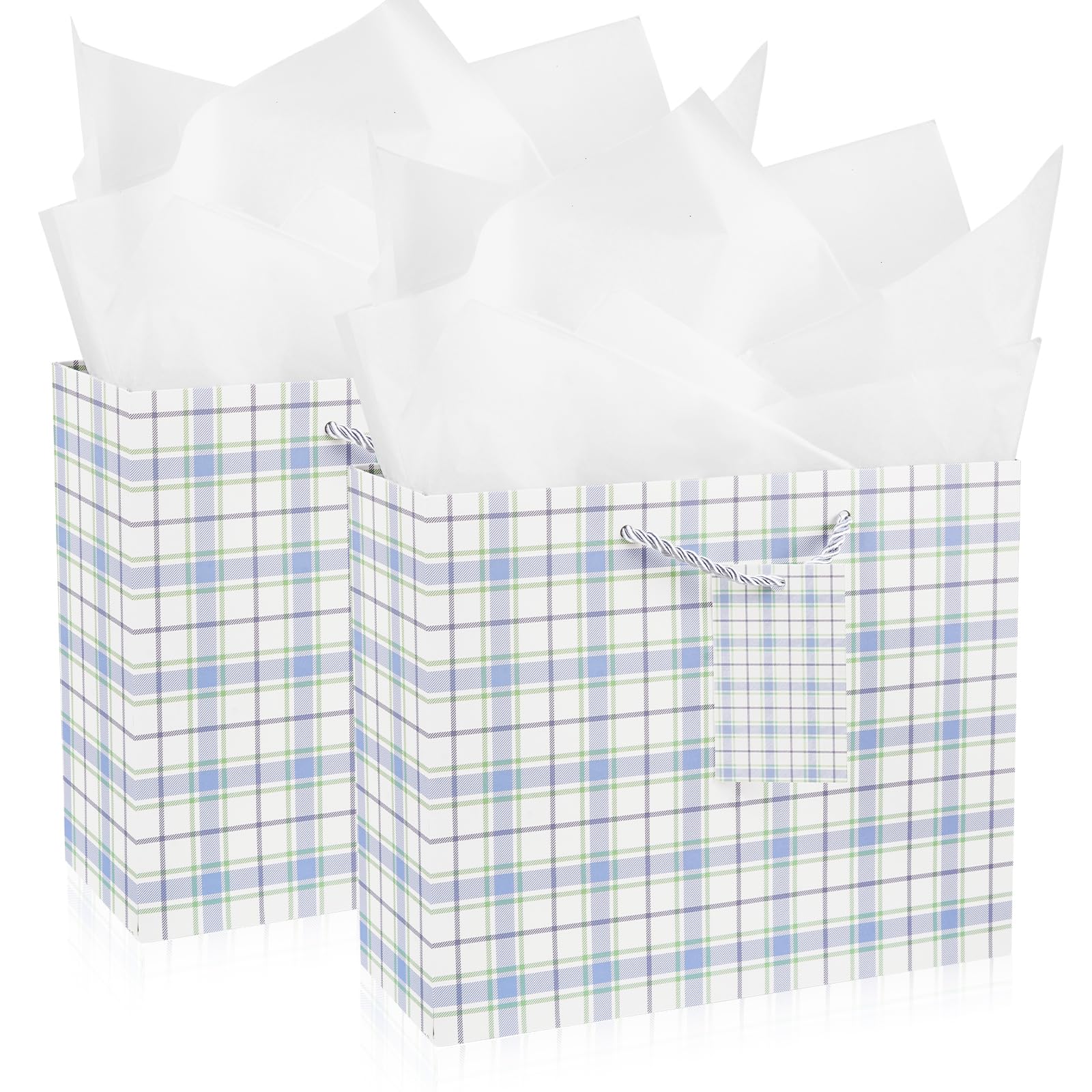 Mifferer Geschenktüten, 2 Stück Papier Geschenktüten mit Tas