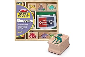 Melissa & Doug Dinosaur Wooden Stamp Set: Unleash Creative and Educational Adventures