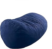 Vista 1 de Puff de microfibra de ante, Azul