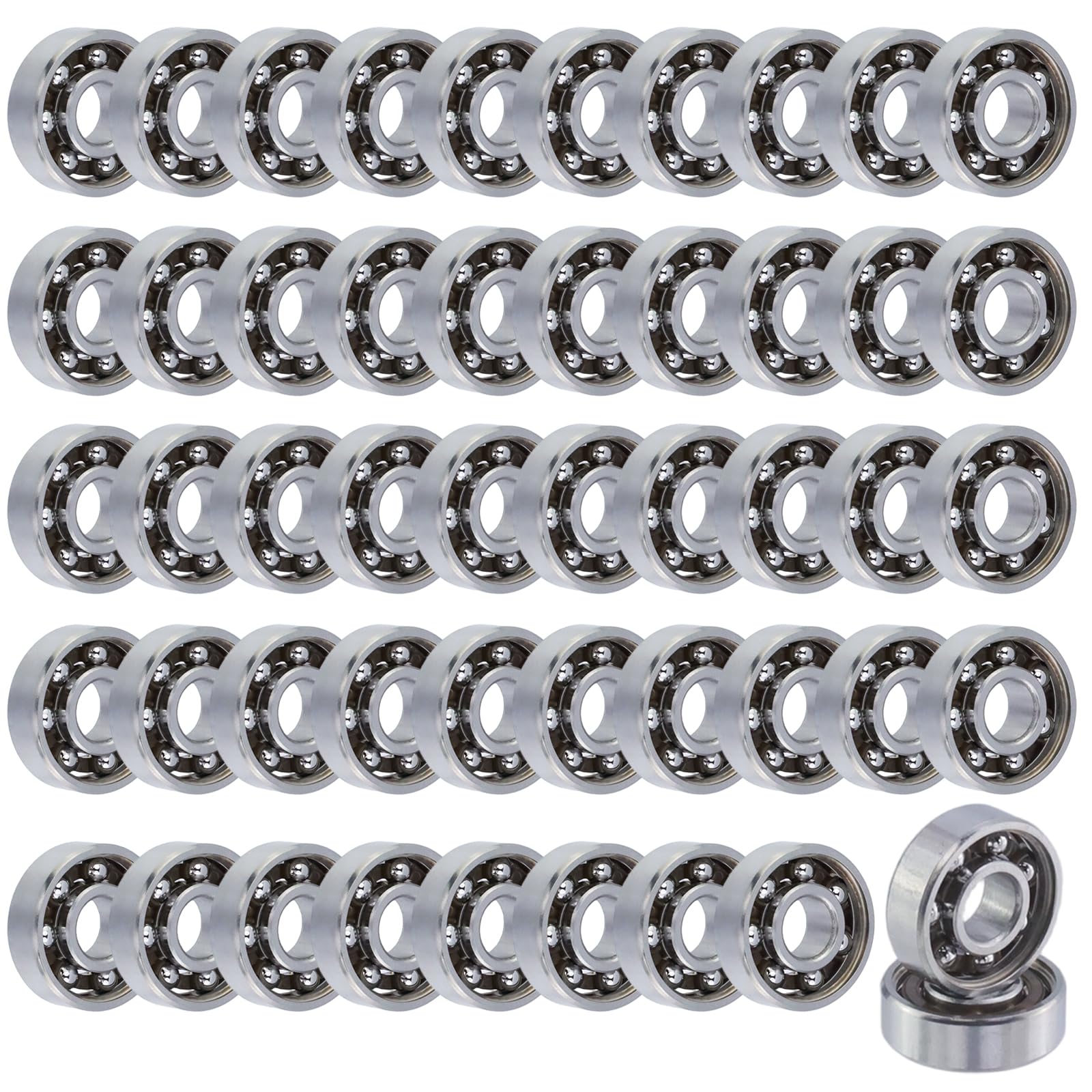Antrader 100Pcs 608 Steel Ball Bearing 8mm x 22mm x 7mm High Precision Rating Fidget Spinner Bearing