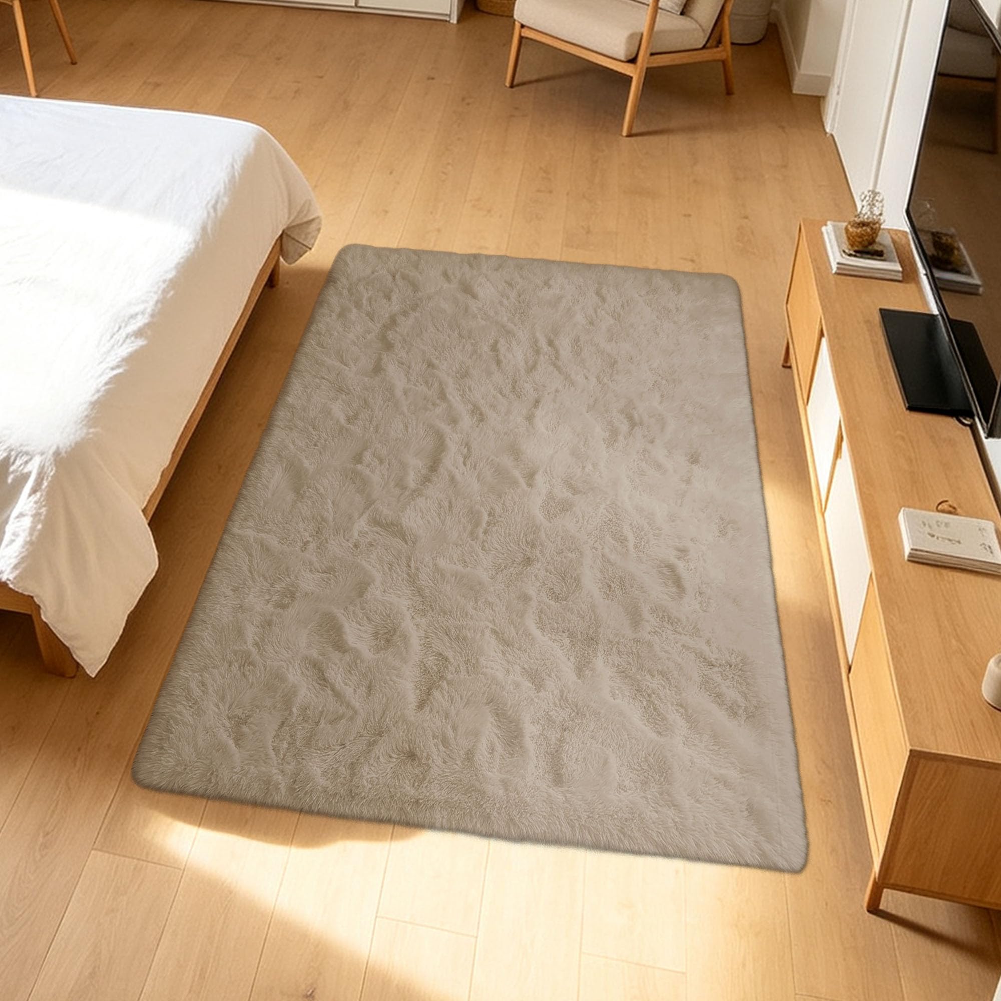 Tapis de Salon Lavable en Machine 230x330cm Chameau