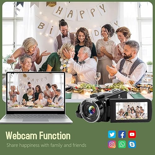 Miniatura 5 de 2.7K videocámara cámara de vídeo 42MP 18X cámara de vídeo digital para YouTube 3.0 '' 270 grados rotación pantalla grabadora de vídeo Vlogging