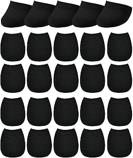 Toe Topper Socks Women Toe Liner Half Socks Seamless Non-Slip Toe Half Socks, Black