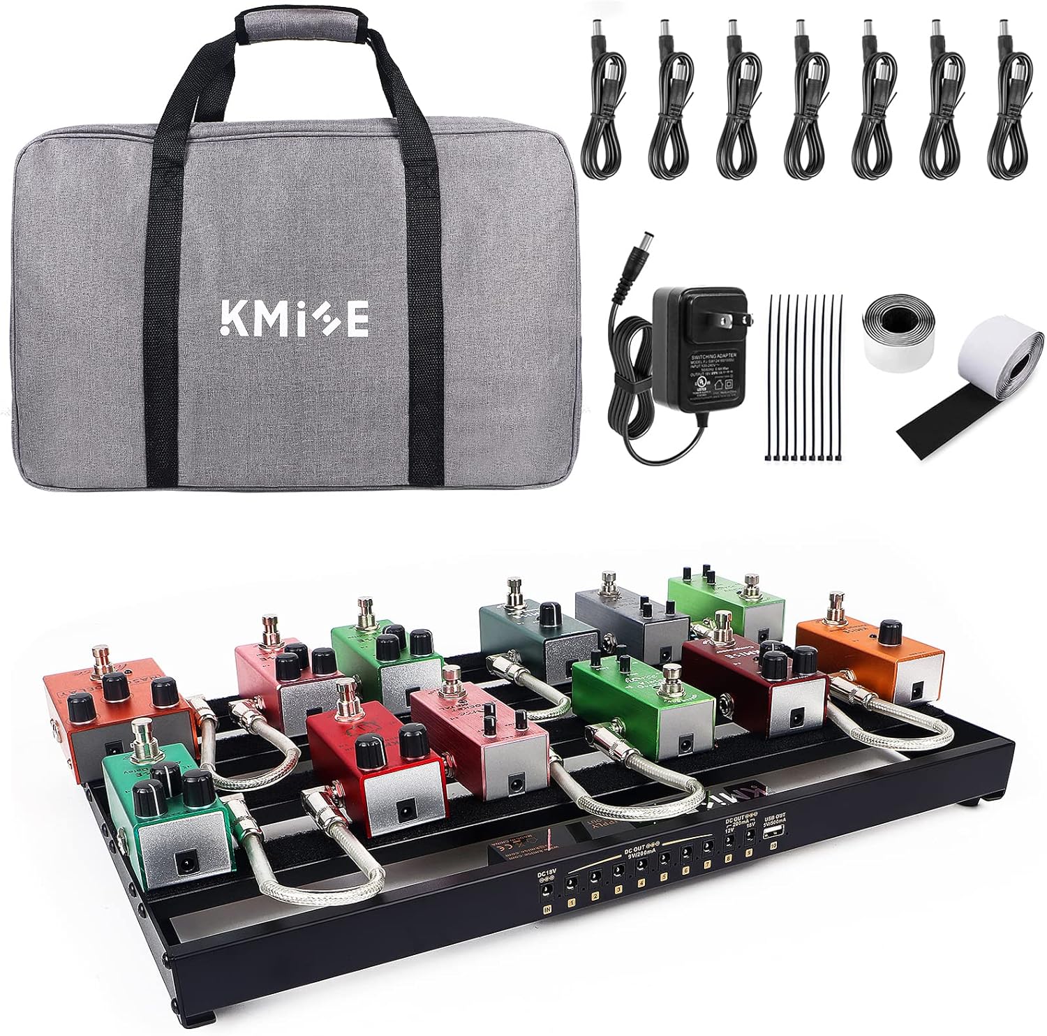 Guitar Pedal board，Aluminium Alloy Pedal Board，Kimse 19x1.9x12.5" 2