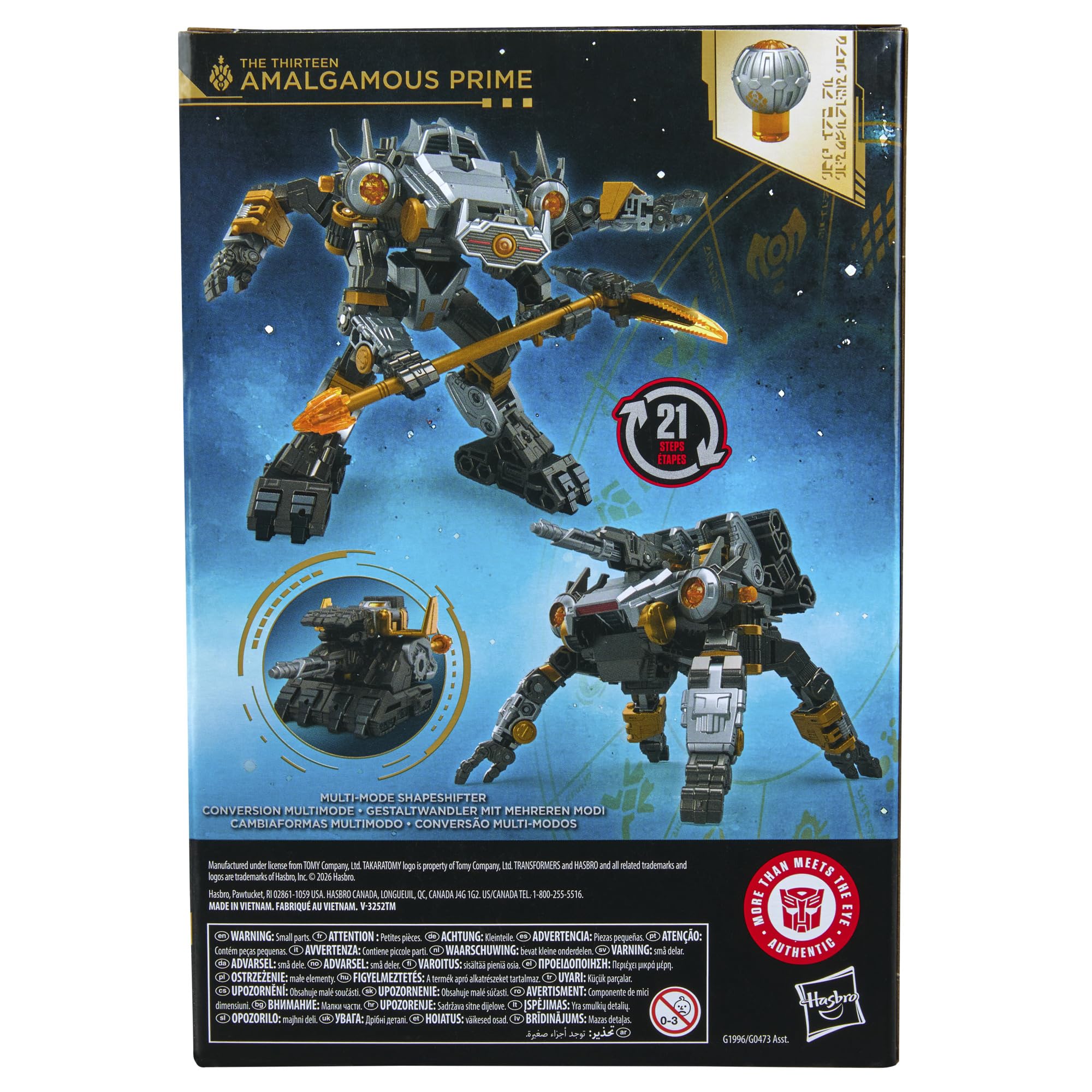 Amalgamous Prime (jeden z Trzynastu) z kolekcji Transformers: Age of the Primes, 14-centymetrowa przekształcająca się figurka klasy Voyager, zabawkowe roboty dla dzieci w wieku od 8 lat