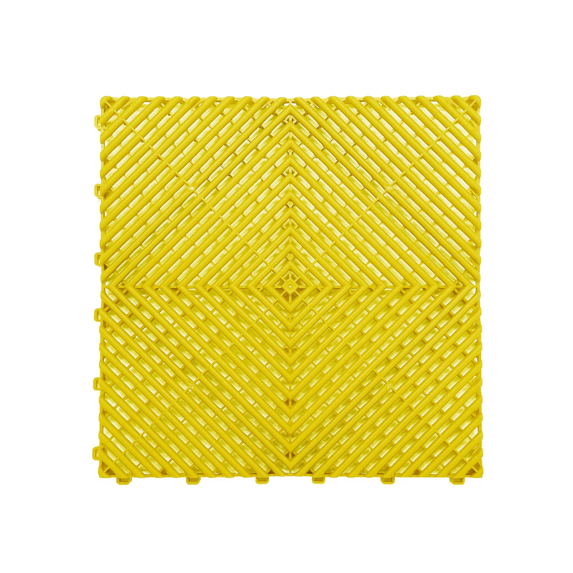 Nicoman Durable Garage Saunas Marquee Hot Tub Outdoor Camping Floor Tile | Drainage Channels, Heavy Duty |Yellow (4 TILES)