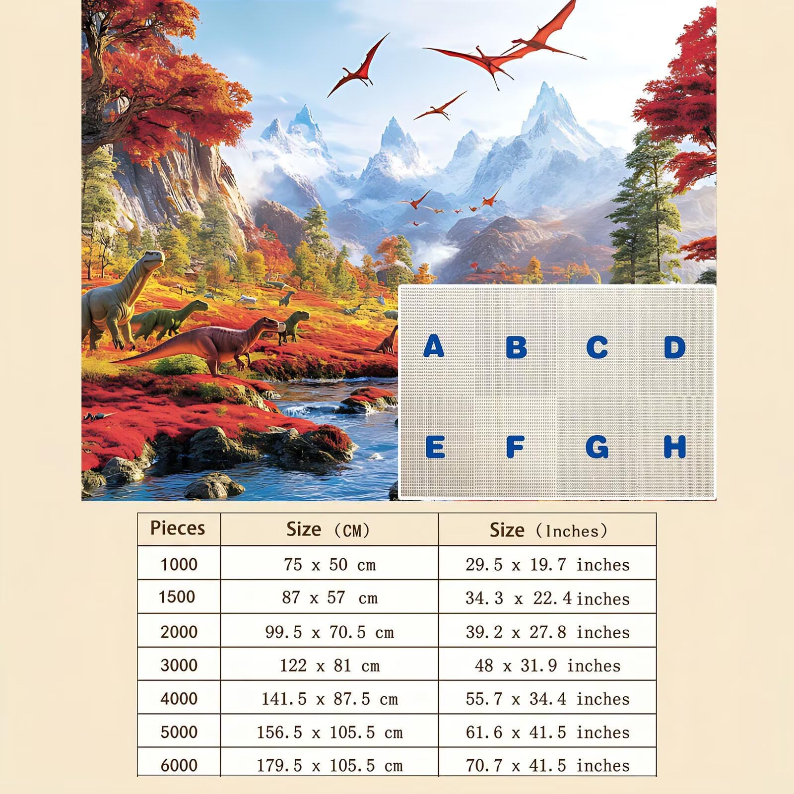 Puzzle 2000 Pezzi Classici, Puzzle Dinosauro mondo 99 x 70 cm, Gioco Educativo e Antistress in Legno con Poster Incluso, Ttività DIY per Famiglia, Regalo per Appassionati, Decor Parete Casa, f0-598