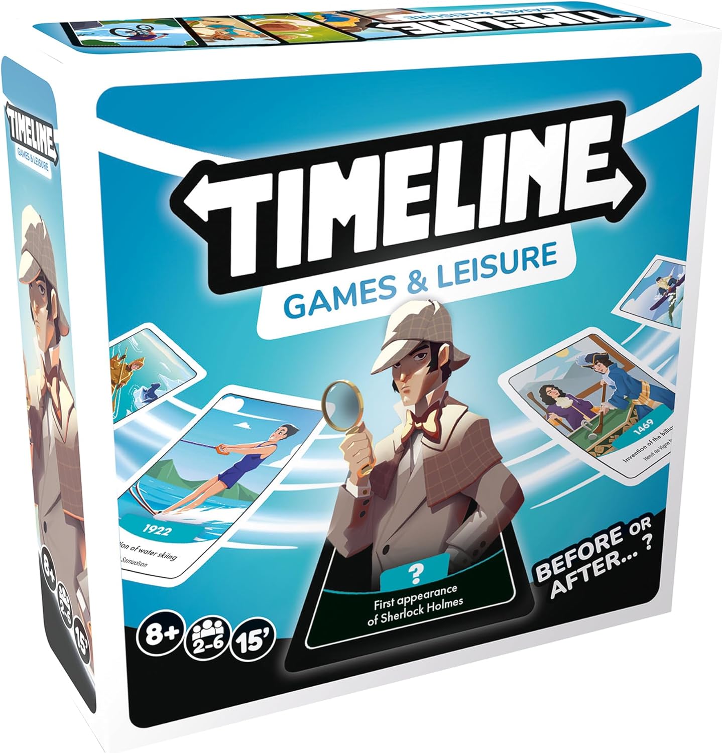 Asmodee Timeline Games & Leisure Card Game - Educational Trivia Game About Hobbies, Sports & Pastimes, Family Fun for Kids & Adults, Ages 8+, 2-6 Players, 15 Minute Playtime