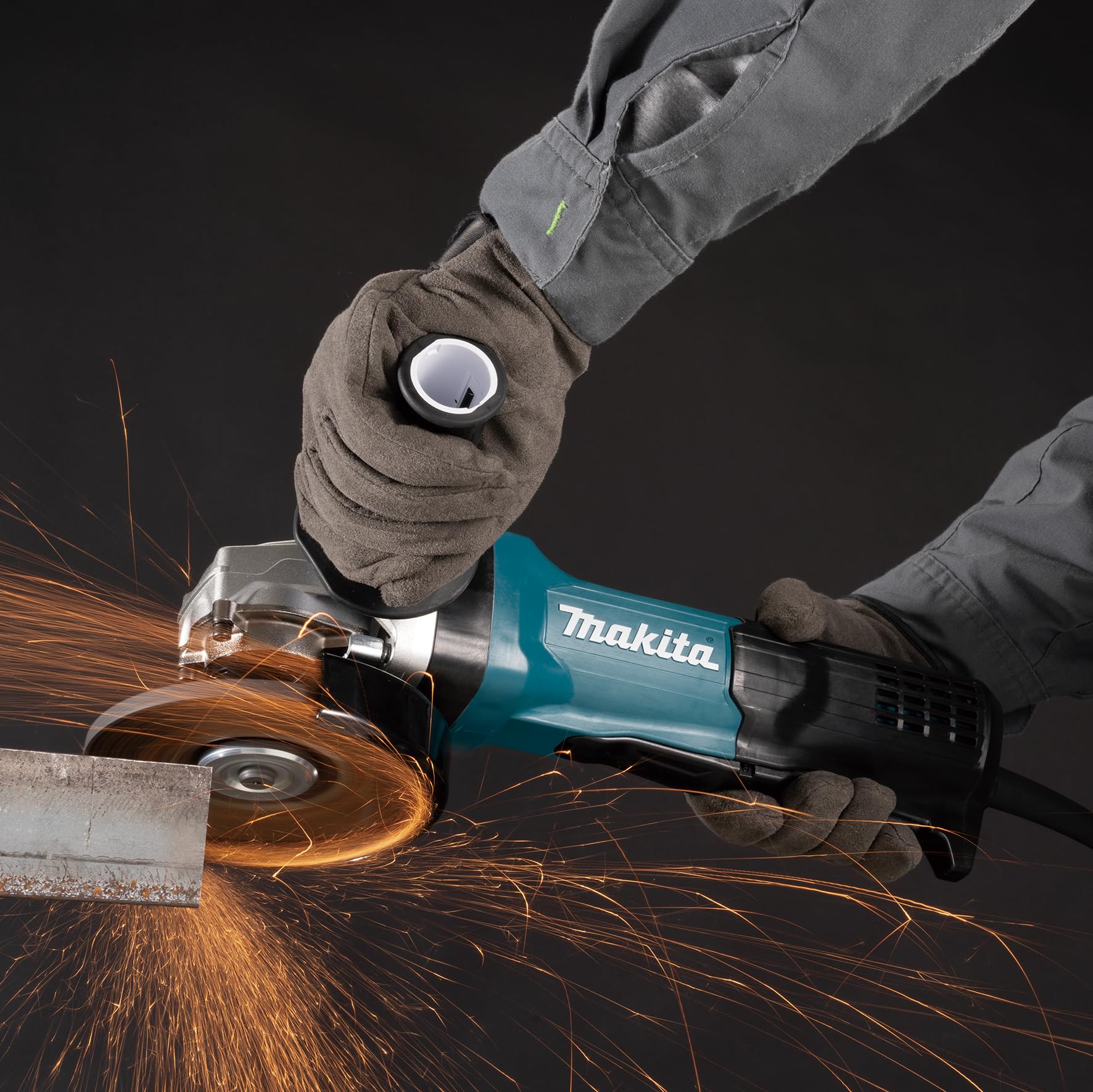 Makita GA5093X01 szlifierka kątowa 125 mm, 1900 W, z hamulcem, przełącznikiem wiosłowym i elektroniką