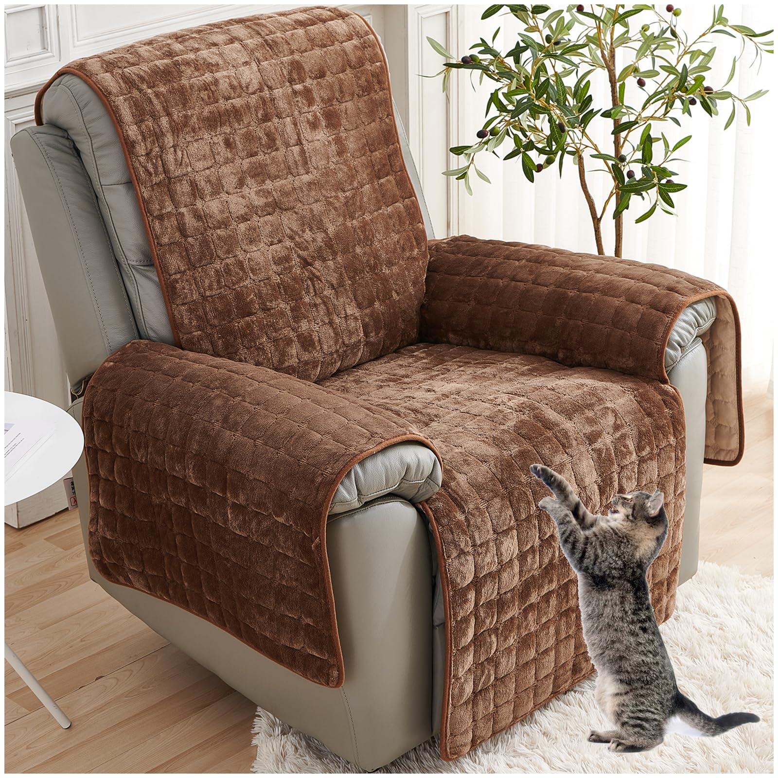 Sofa Armlehnenbezüge Navy Blue - 5-tlg Set Für 3-Sitzer Mit Taschen