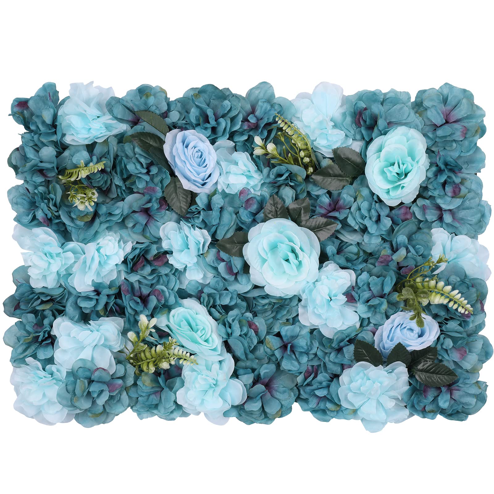 Artificial Flowers Wall Panels, Sky Blue & Turquoise Blue, 1pc — image 1