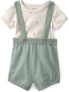 Carter's 2-Piece Sailboat Overall Set for Baby Boys | 100% Cotton Comfortable Baby Outfit | Easy Button Closure Casual Wea...