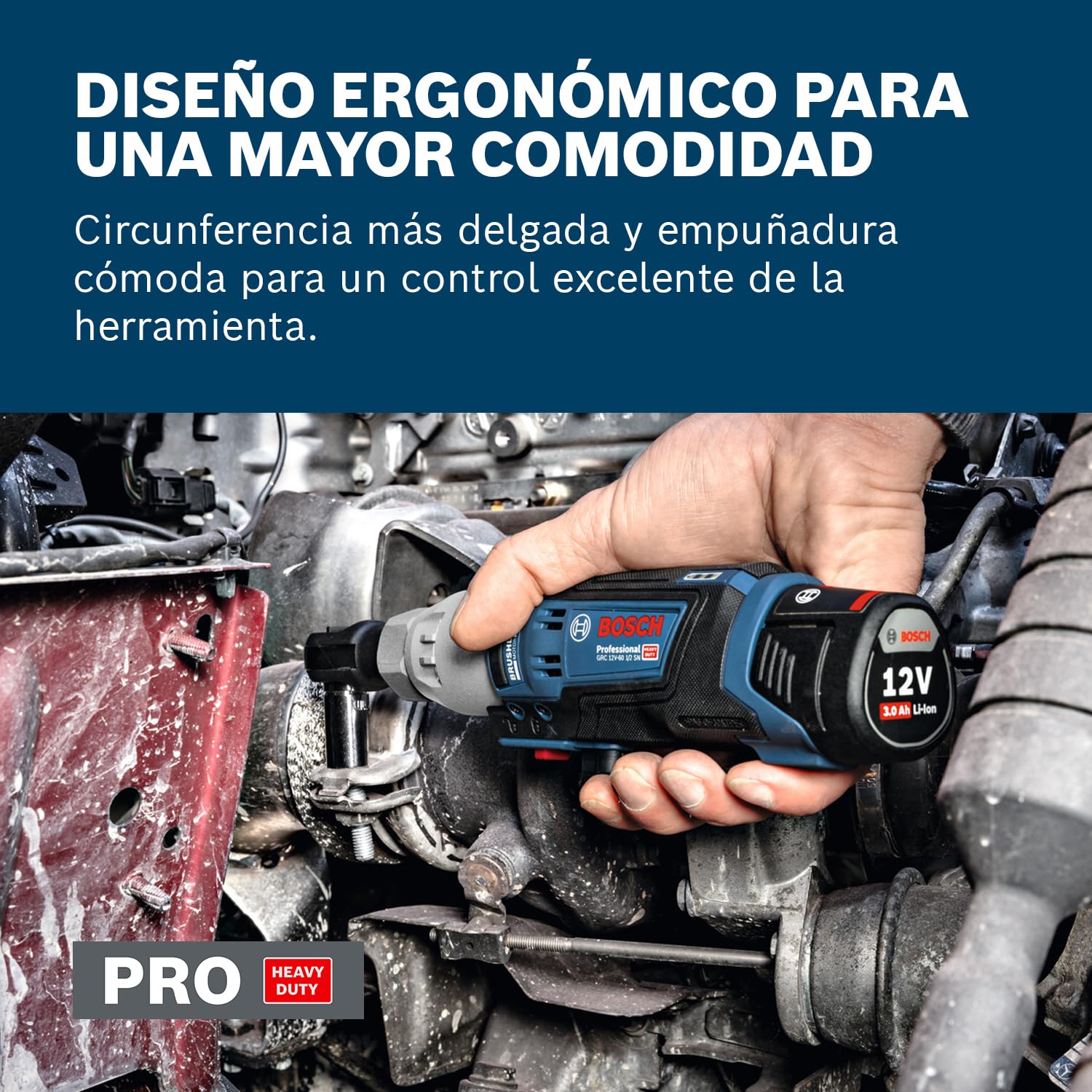 Llave de carraca a batería GRC 12V-60 1/2 SN con Bosch Professional 12V System