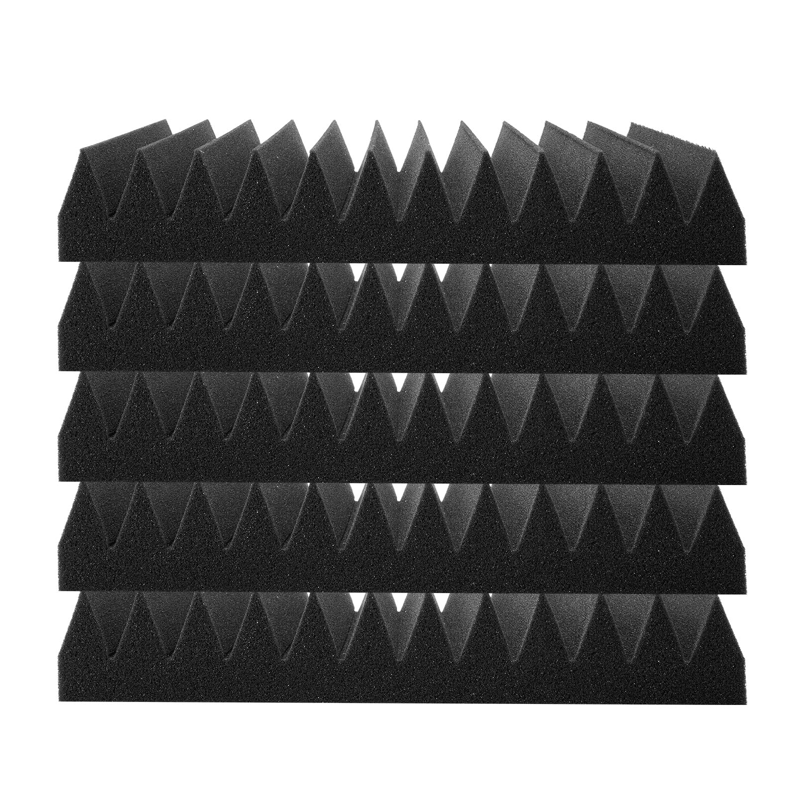 VEVOR Panele z pianki akustycznej, 30 x 30,5 x 5,1 cm, dźwiękoszczelne panele ścienne o wysokiej gęstości, ognioodporne panele akustyczne, tłumiące dźwięki do studia na ścianę i sufit, czarne