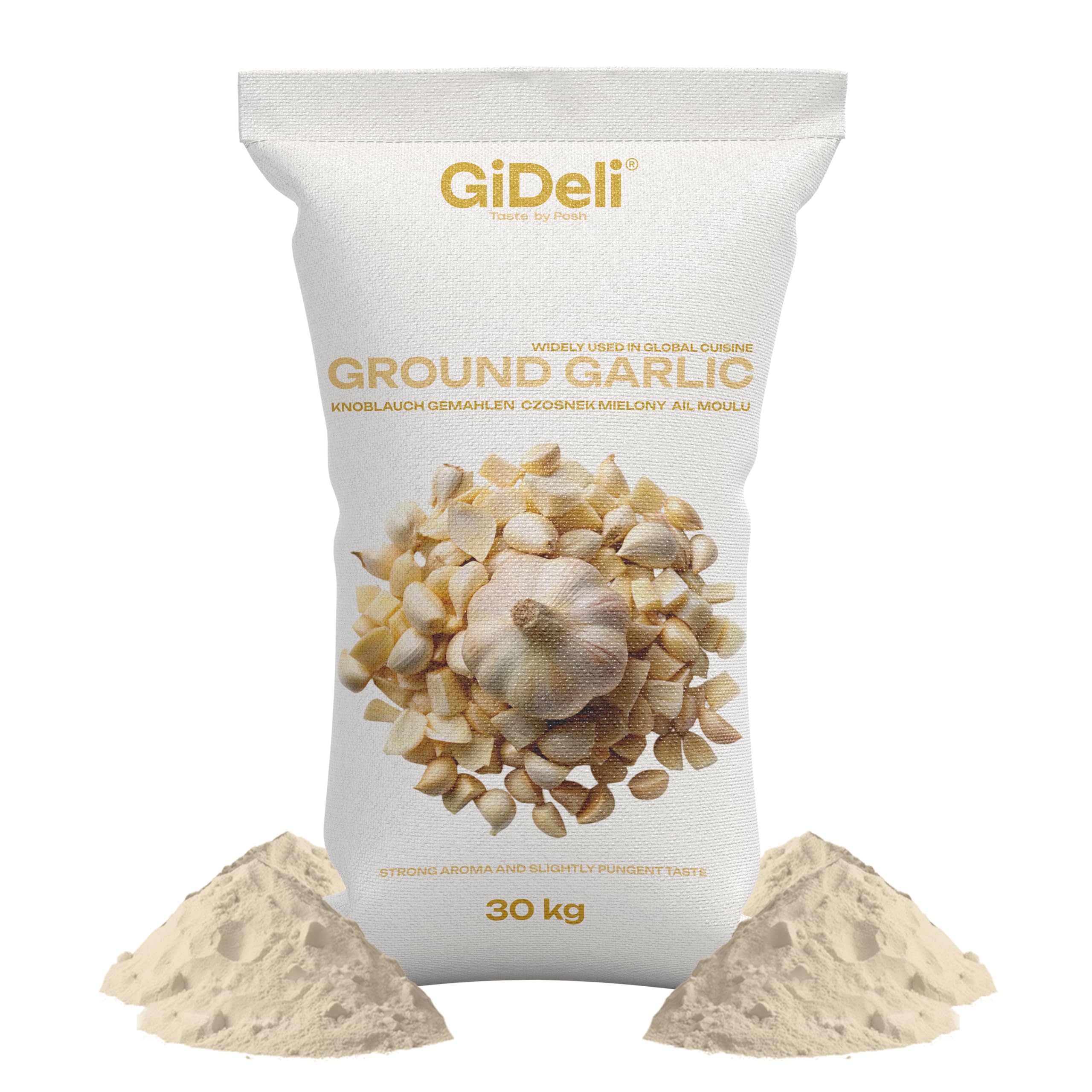 GiDeli Knoblauchpulver 30 kg - Professionelle Qualität - 100% Bio - Gewürz ideal zum Kochen sowie Würzen - Konblauch Getrocknet und Gemahlen - Natürlicherer und feinerer Geschmack