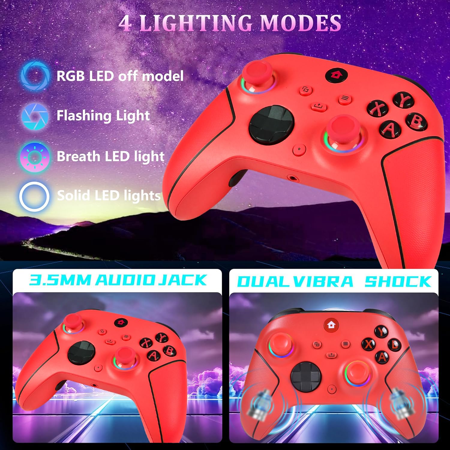Lampelc Manette Xbox One, manette sans fil Xbox Series X & S/Xbox One/Elite/Windows 7/8/10