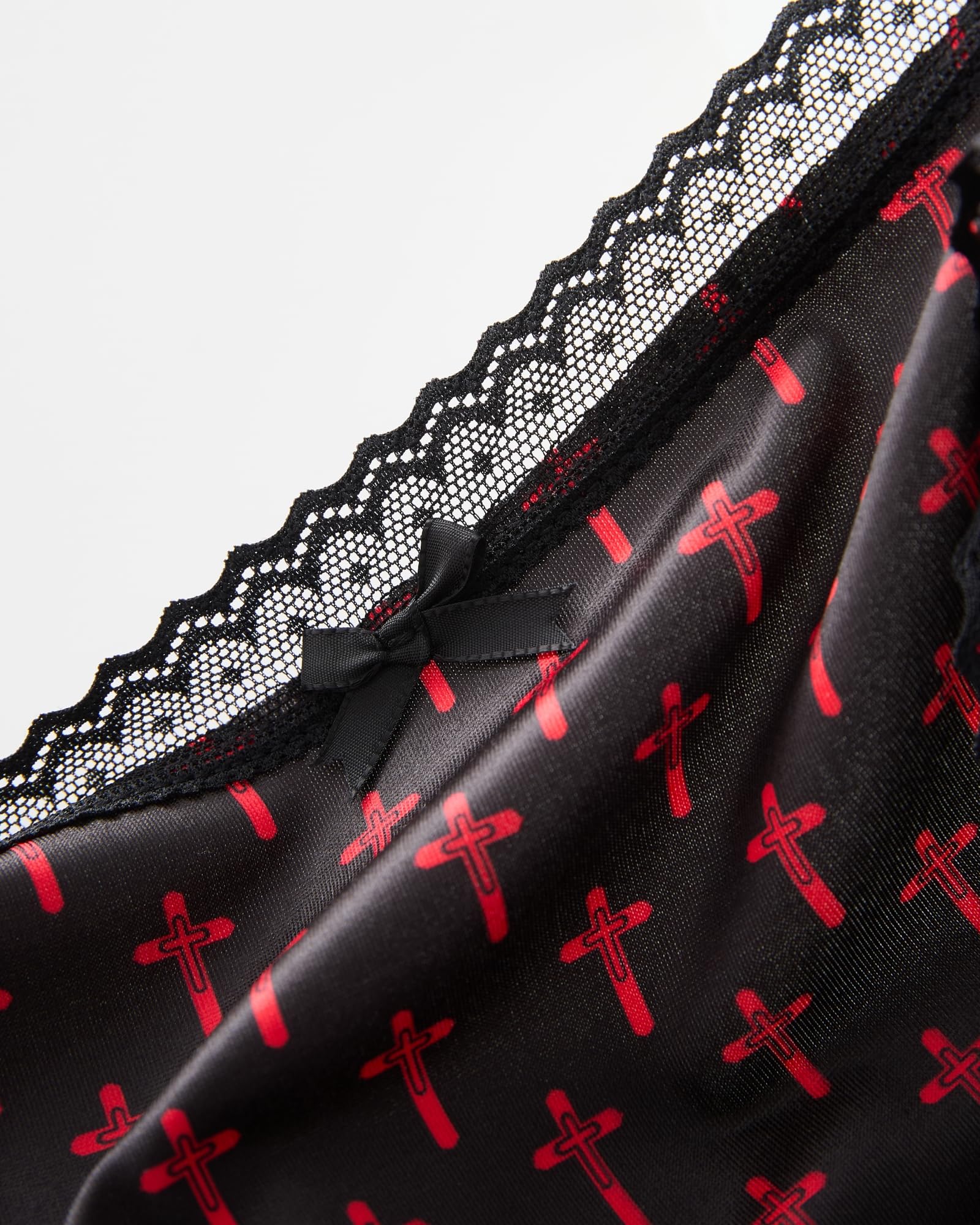 SENBEVINI 6-Pack Gothic & Cute Cheeky Panties for Women - Skull Lace Underwear Set: Small Multicolor8