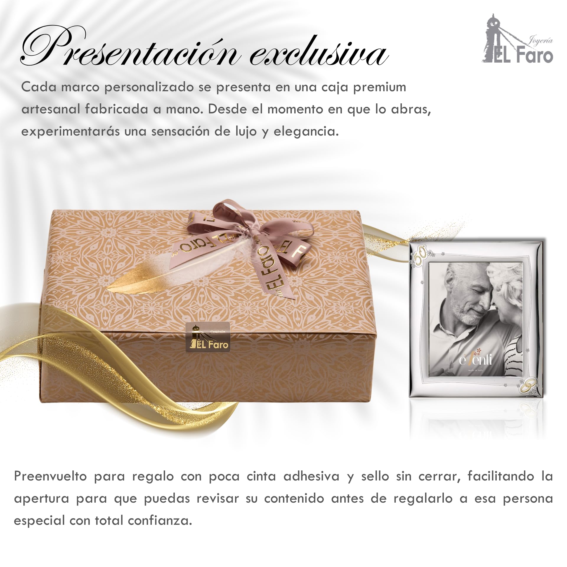 JOYERIA EL FARO Marco fotos personalizado 9x13 50 aniversario