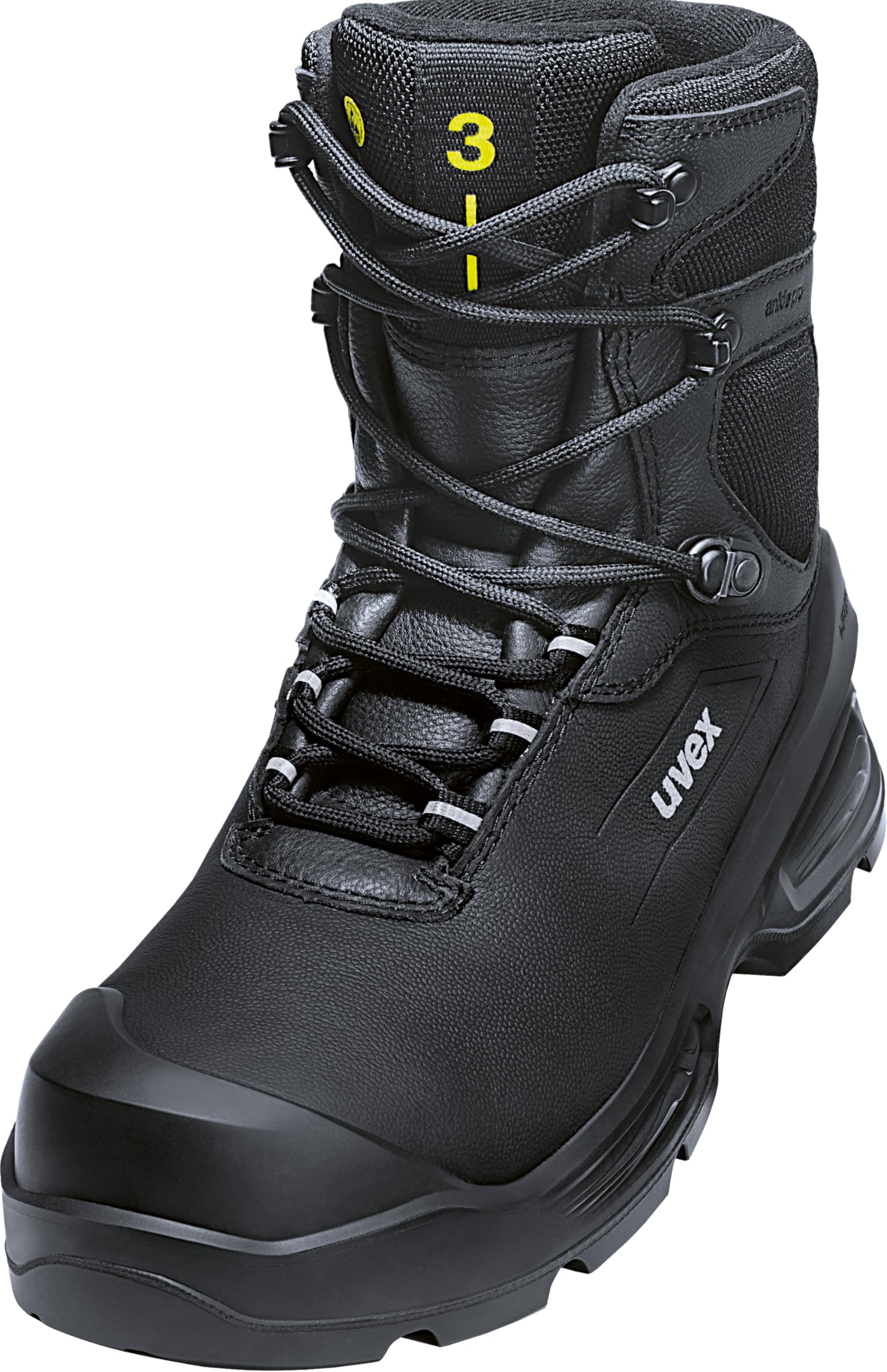 Uvex 3 zimowe buty sznurowane S3L FO CI SC SR buty ochronne odporne na dzia?anie wody szeroko?? 11, czarny, 52 EU