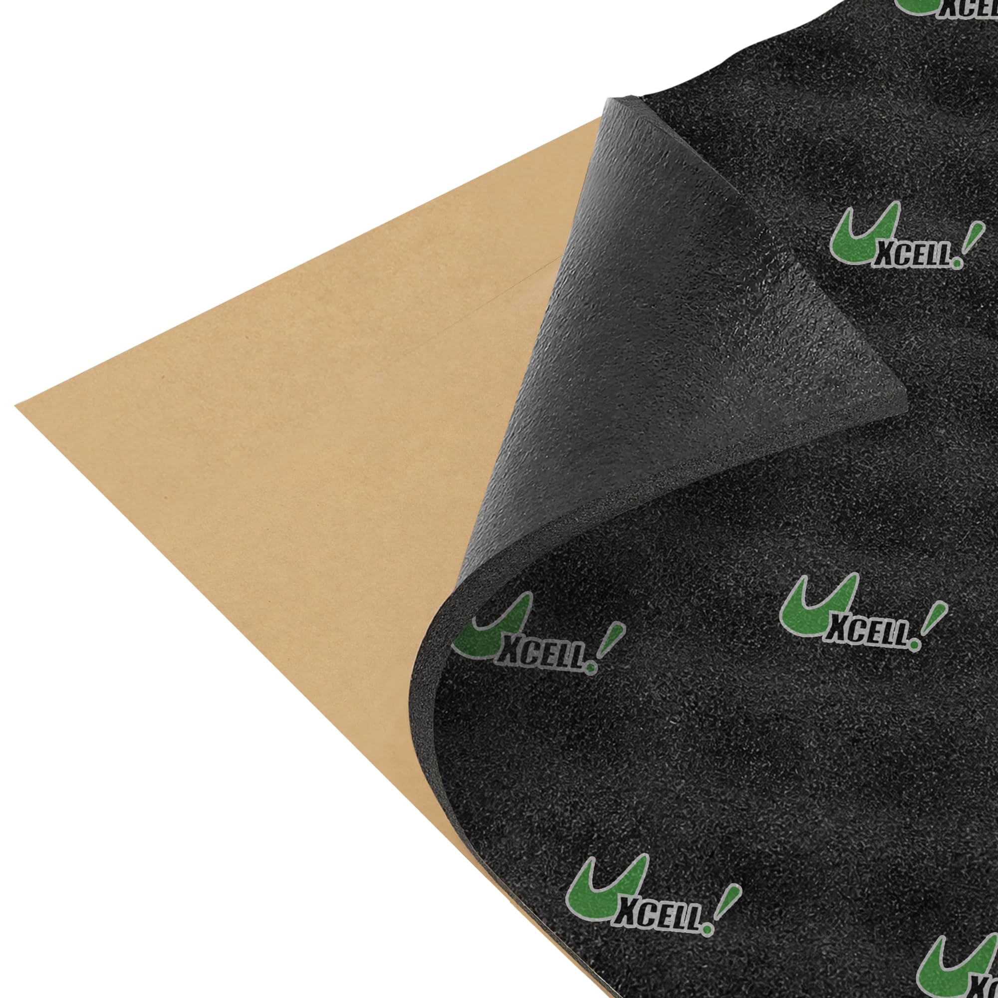 uxcell car studio sound acoustic absorption heatproof wave foam deadener mat self-adhesive 118.1"x39.4" 32.3sqft sound deadening mat | 118.1"x39.4", sound proofing, vibration deadener panels, absorbing, heat mat, self adhesive, wave foam deadening material