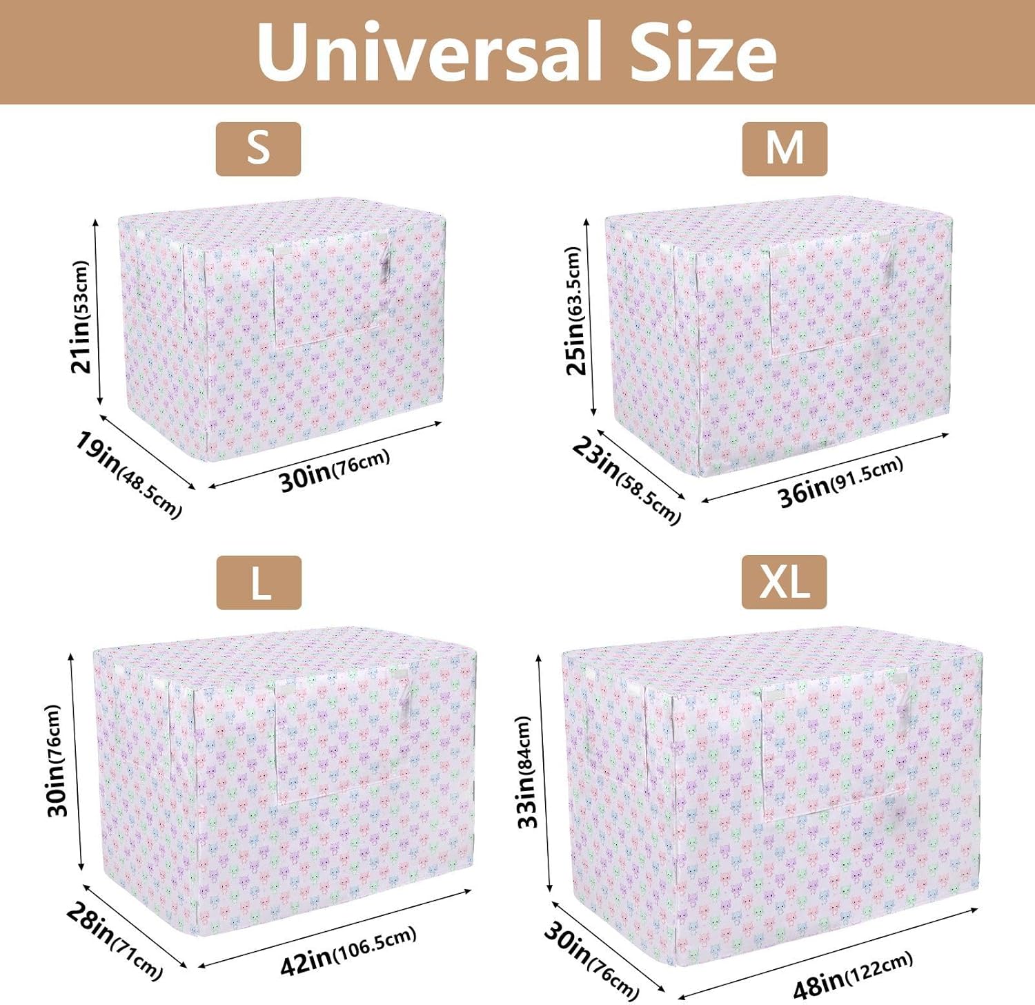 Cute Axolotl Metal Dog Crate Covers Privacy Wire Cage Cover Roller Shades 42 Inch