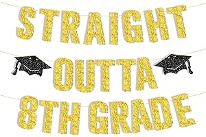 Straight Outta 8th Grade 2024 Graduation Decorations